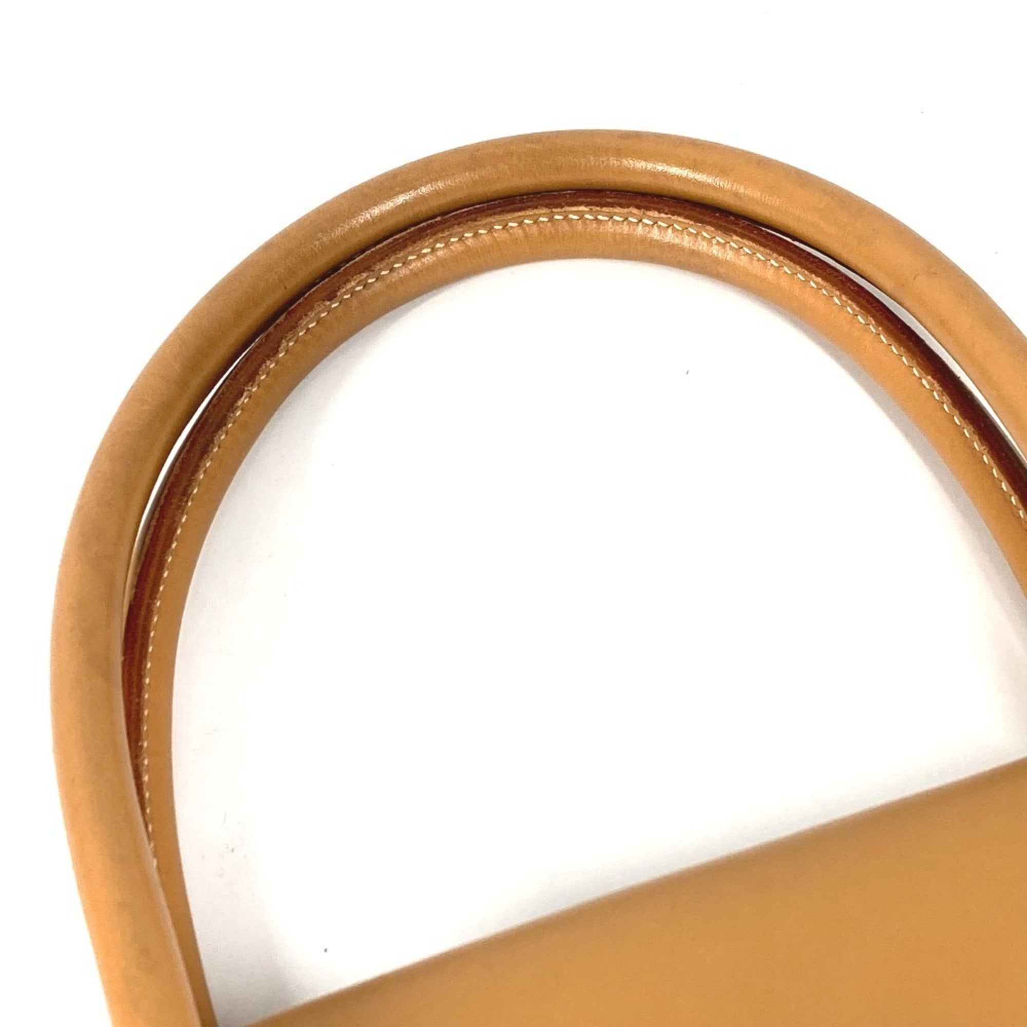 Hermes Natural Box Calf Leather Handbag Tote Bag (Pre-Owned)