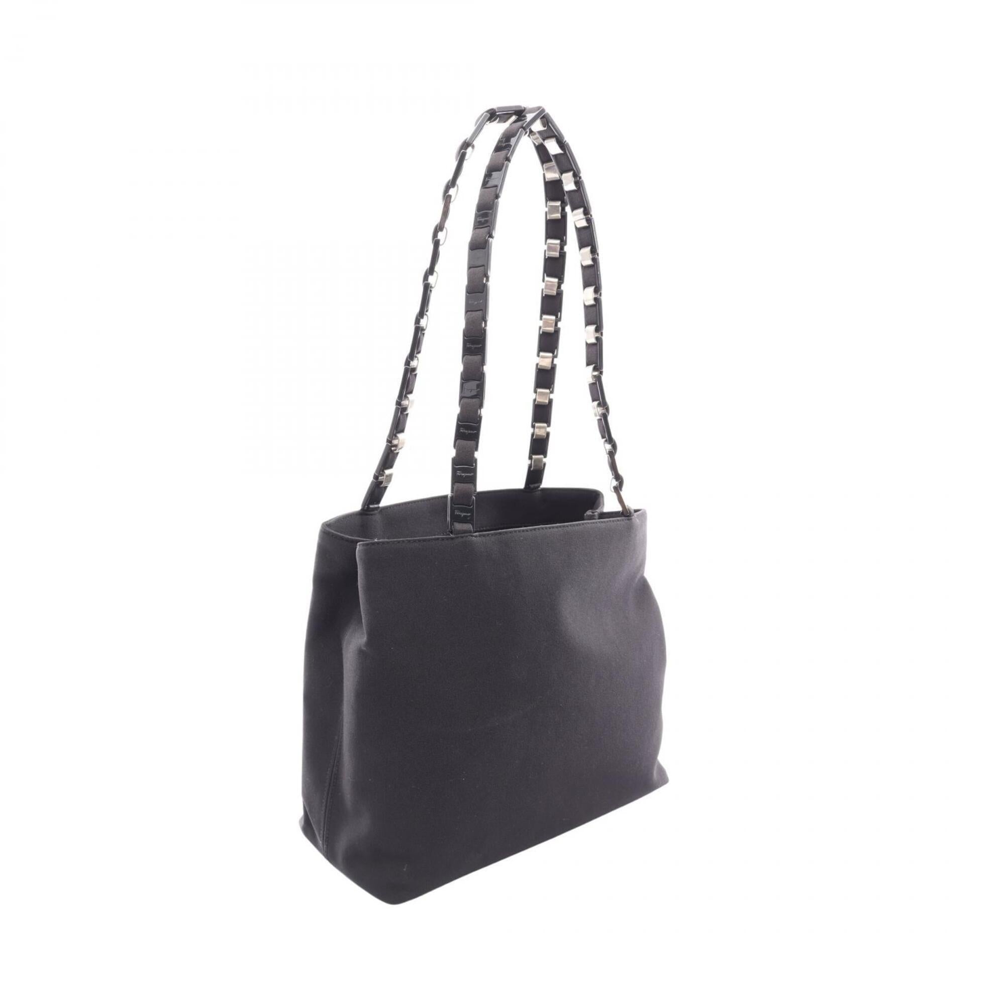 Salvatore Ferragamo Black Nylon Handbag Shoulder Bag (Pre-Owned)