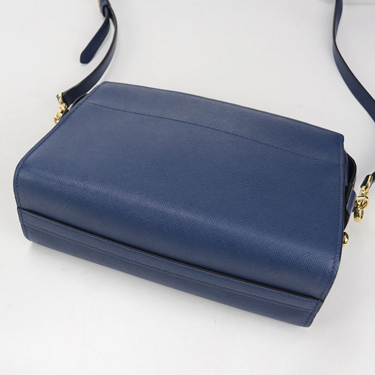 Prada Navy Leather Shoulder Bag (Pre-Owned)