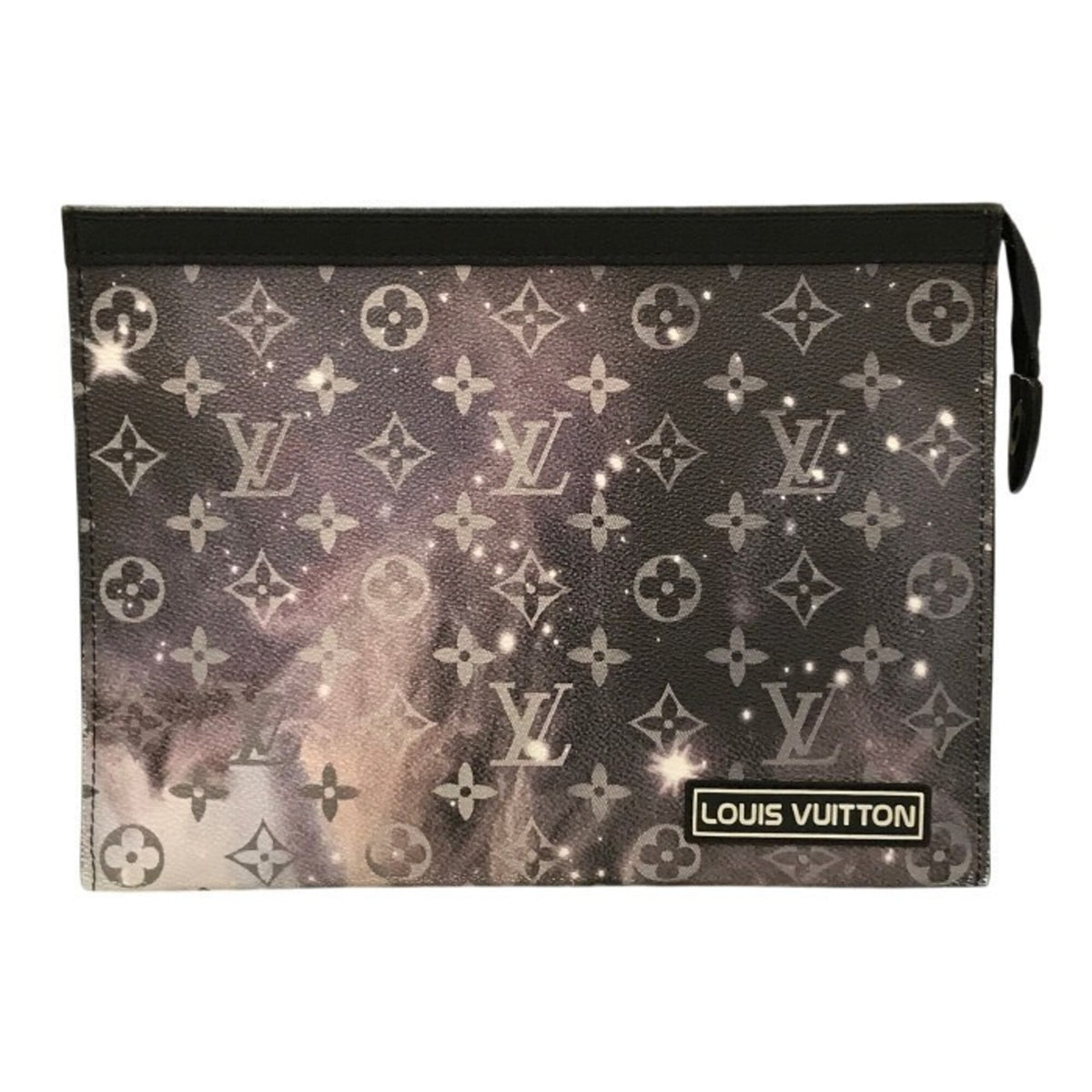 Louis Vuitton Black Gray Clutch Bag Pochette (Pre-Owned)