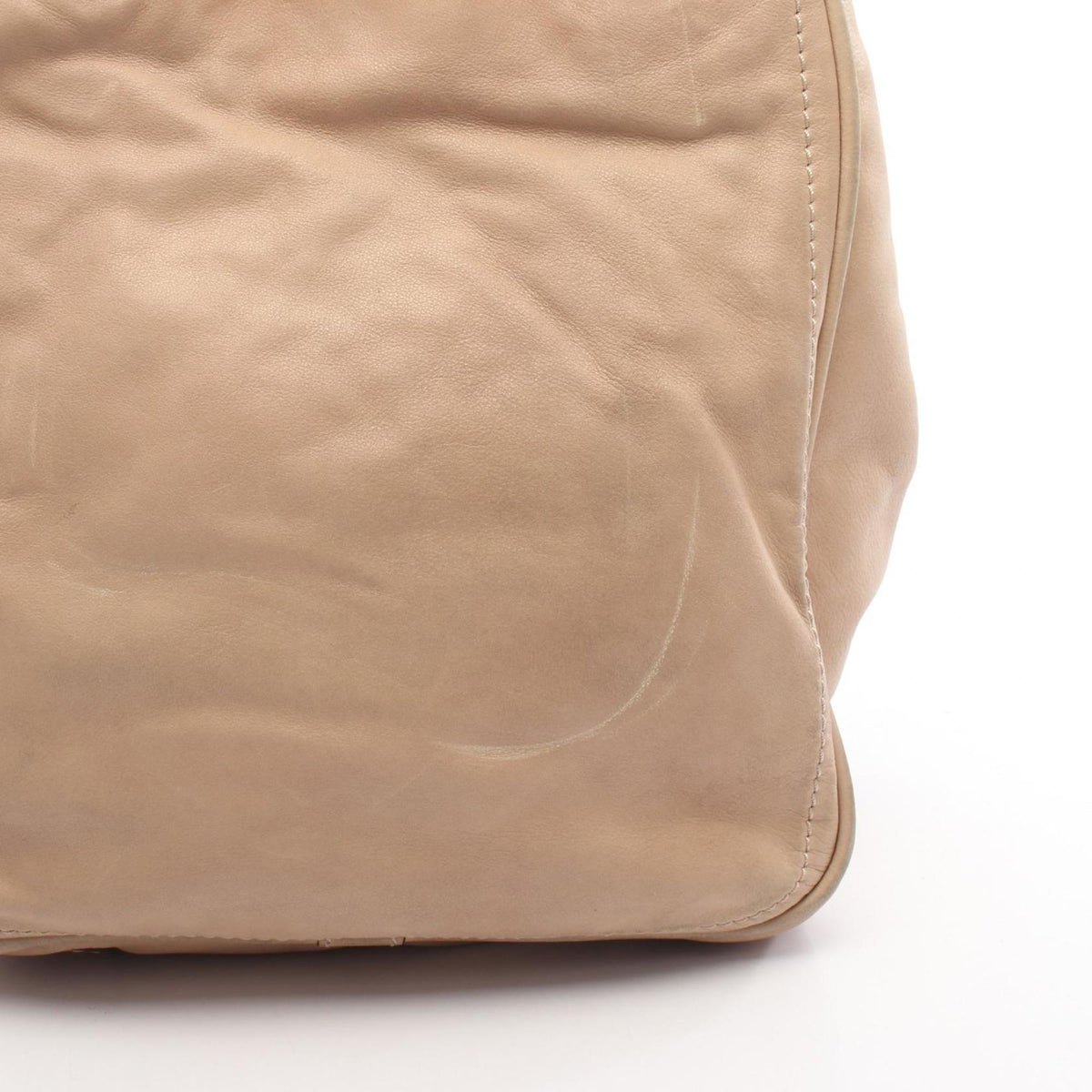 Loewe Beige Leather Handbag Shoulder Bag (Pre-Owned)