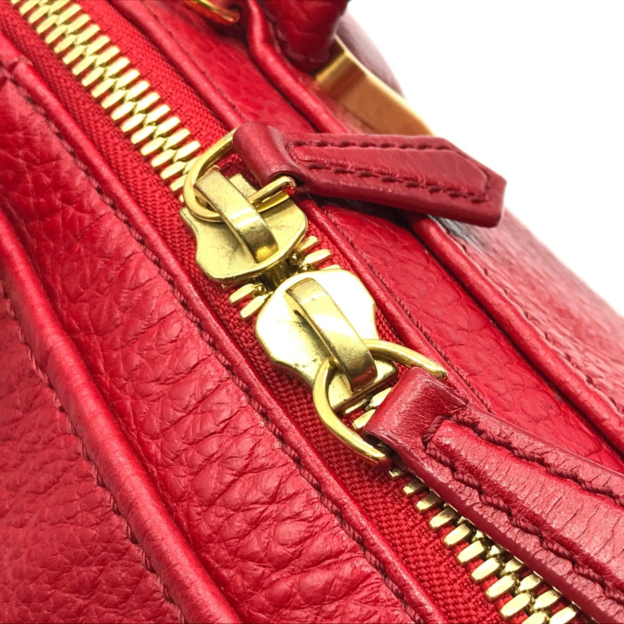 Fendi Red Leather Handbag (Pre-Owned)
