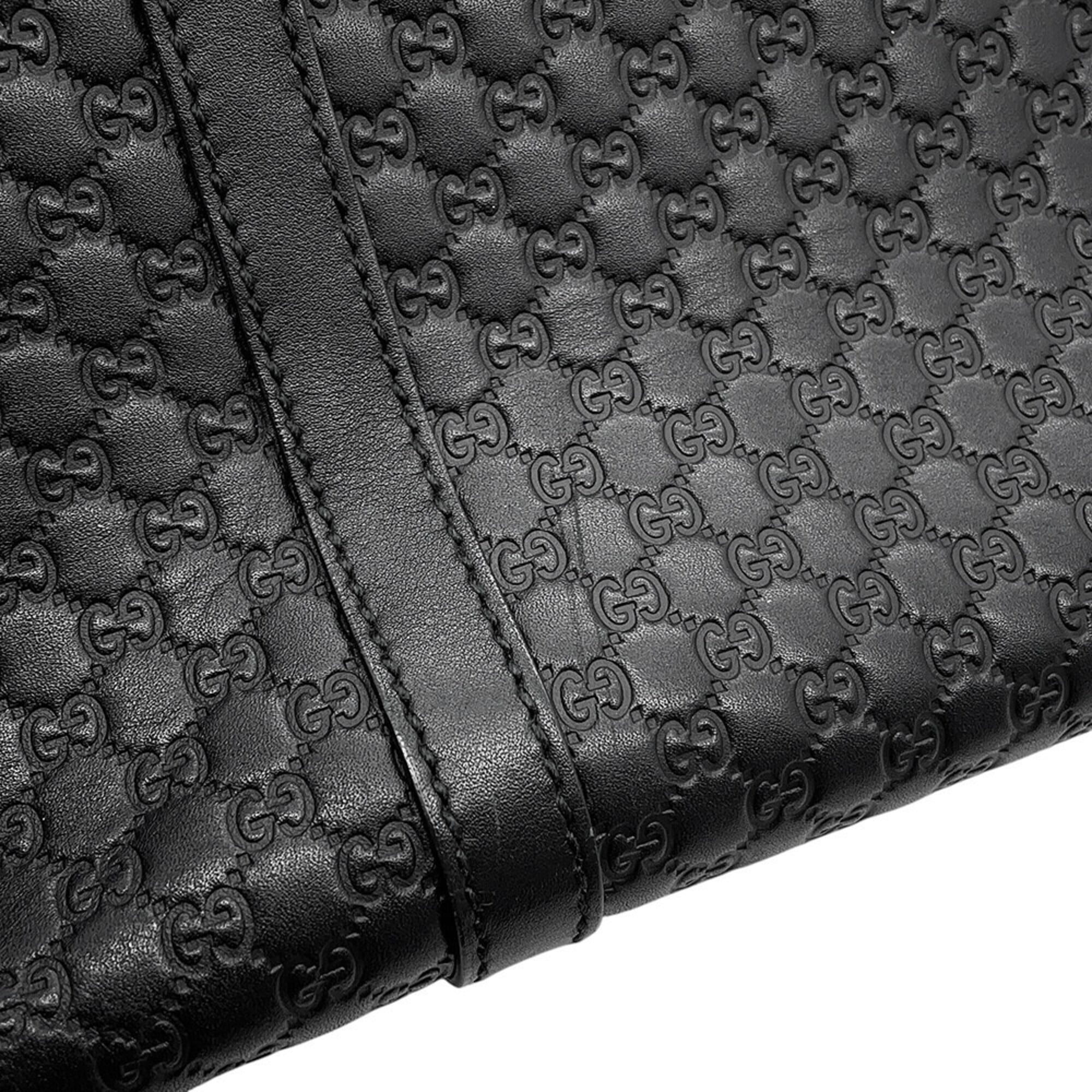 Gucci Black Leather Handbag Shoulder Bag Tote Bag (Pre-Owned)