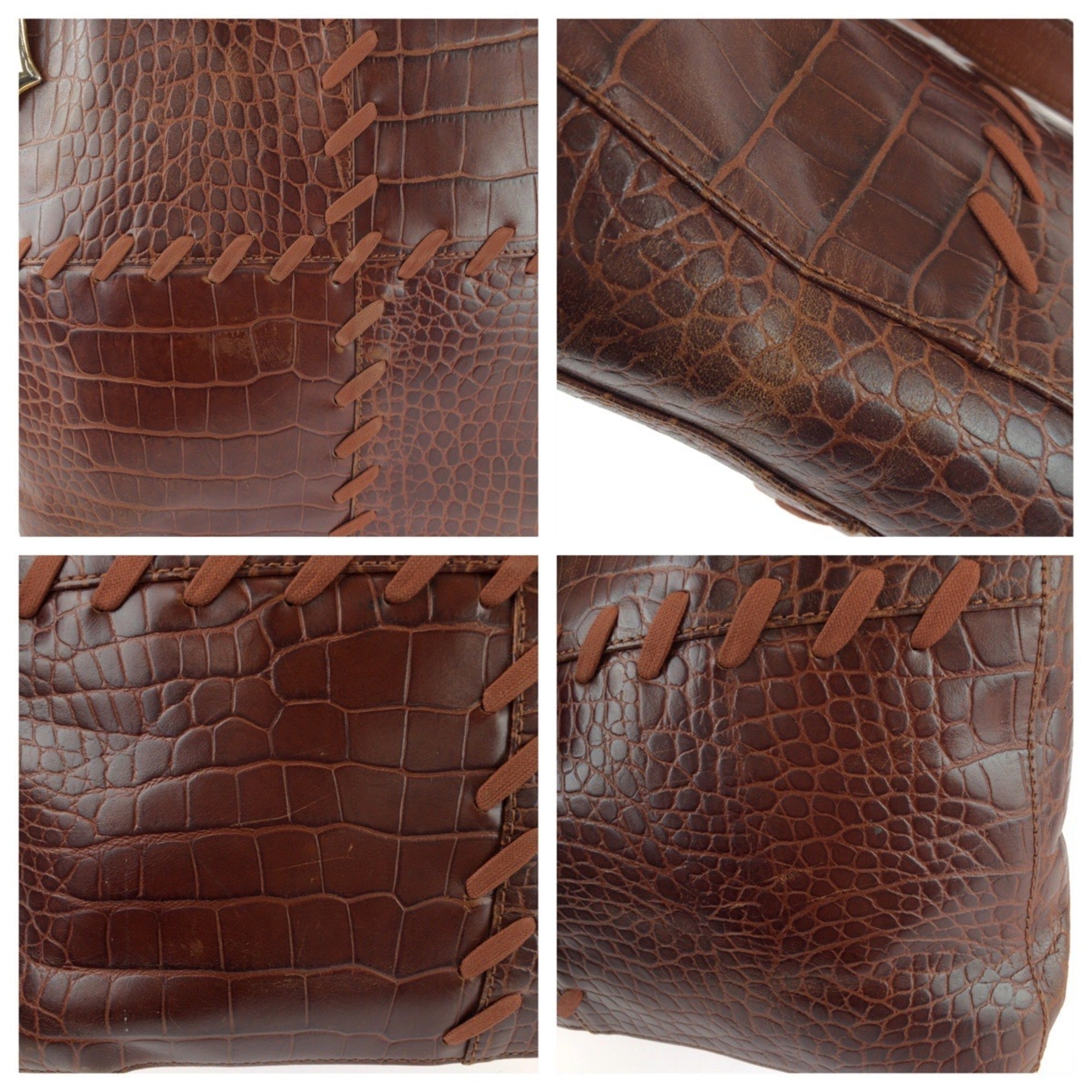Yves Saint Laurent Brown Leather Shoulder Bag (Pre-Owned)