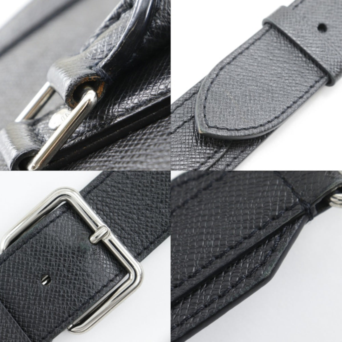 Louis Vuitton Taiga Black Taiga Leather Handbag Tote Bag (Pre-Owned)