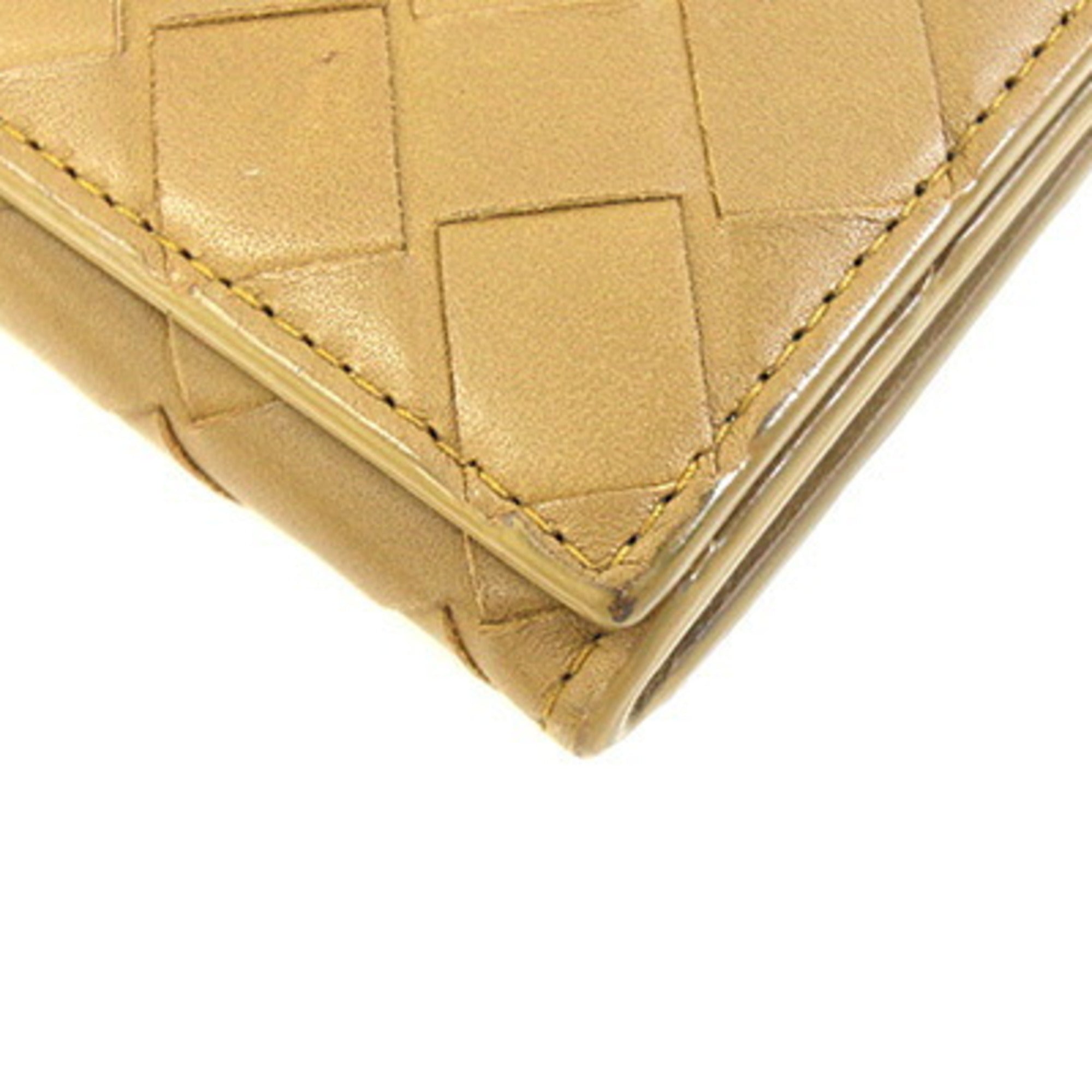 Bottega Veneta Light Brown Leather Long Bill Wallet (Bi-Fold) (Pre-Owned)