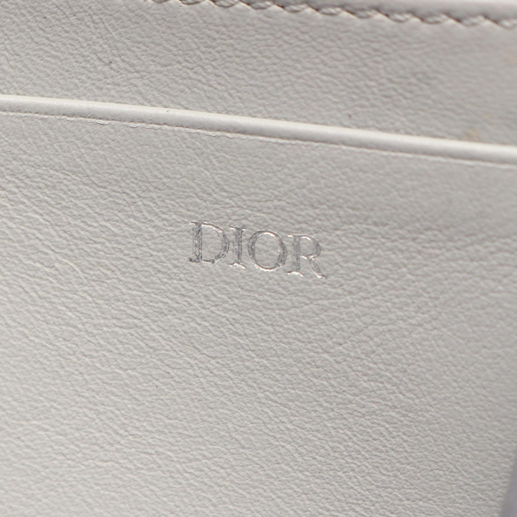 Christian Dior Gray Leather Handbag Shoulder Bag (Pre-Owned)