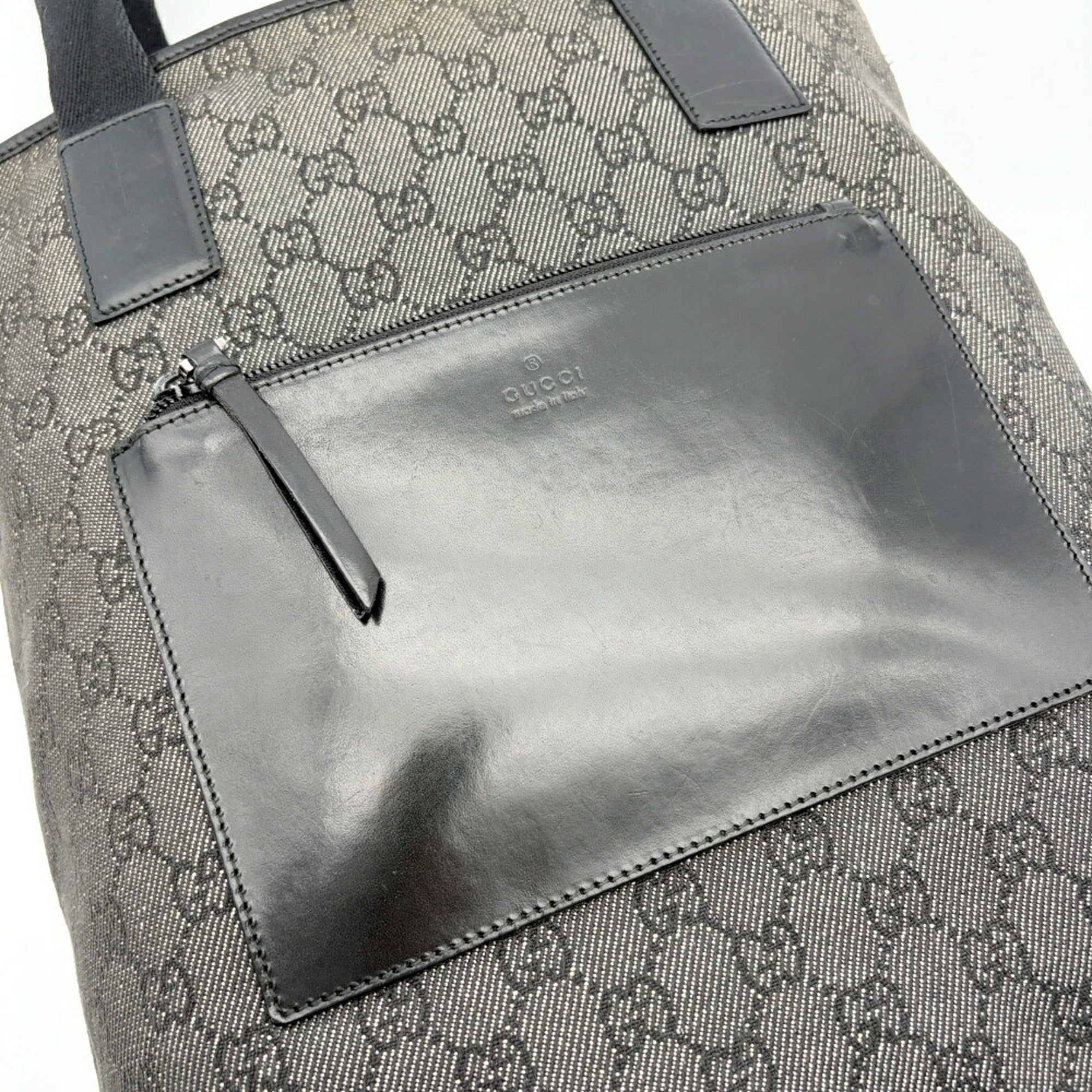 Gucci Black Gg Canvas Tote Bag (Pre-Owned)