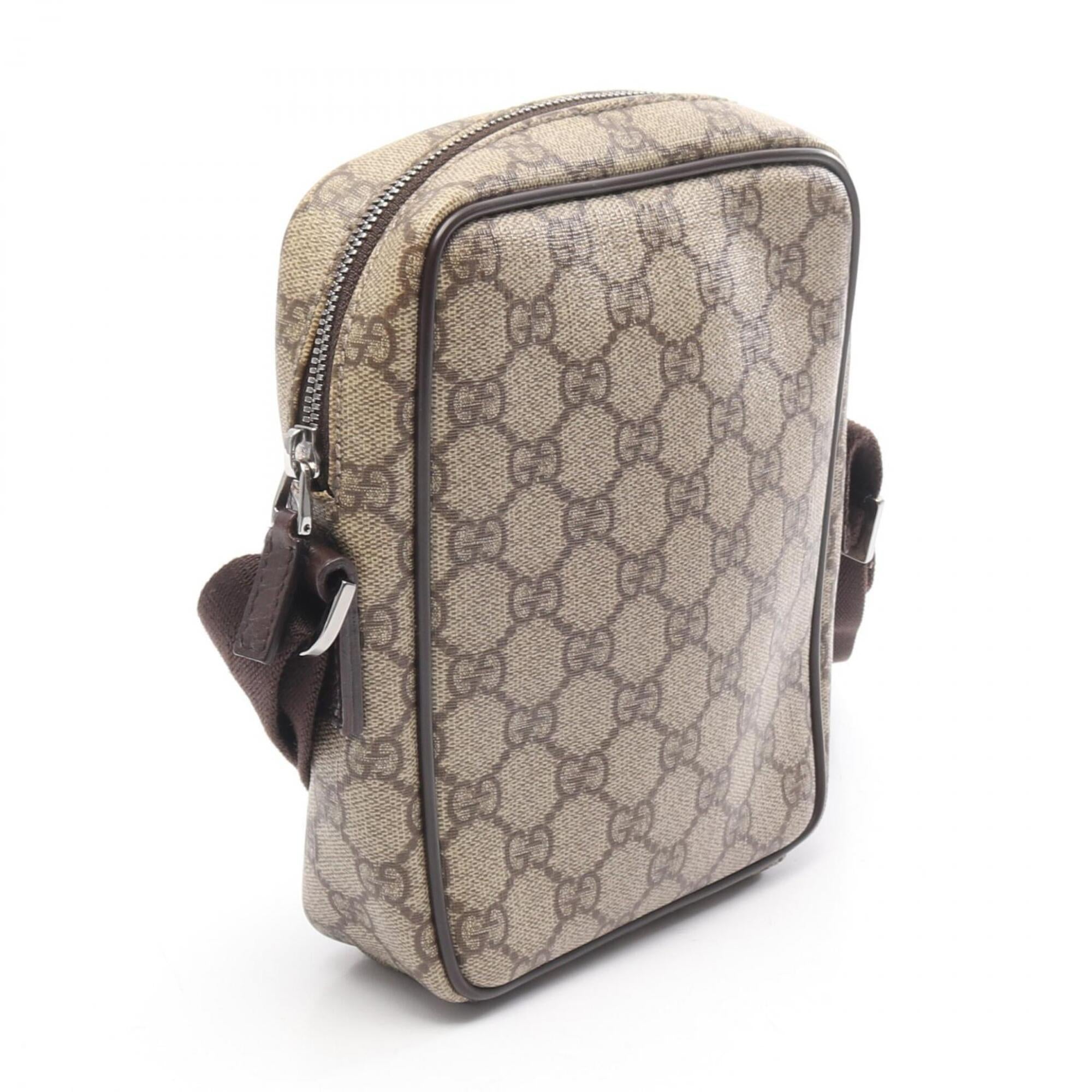 Gucci Beige Brown Gg Supreme Handbag Shoulder Bag (Pre-Owned)