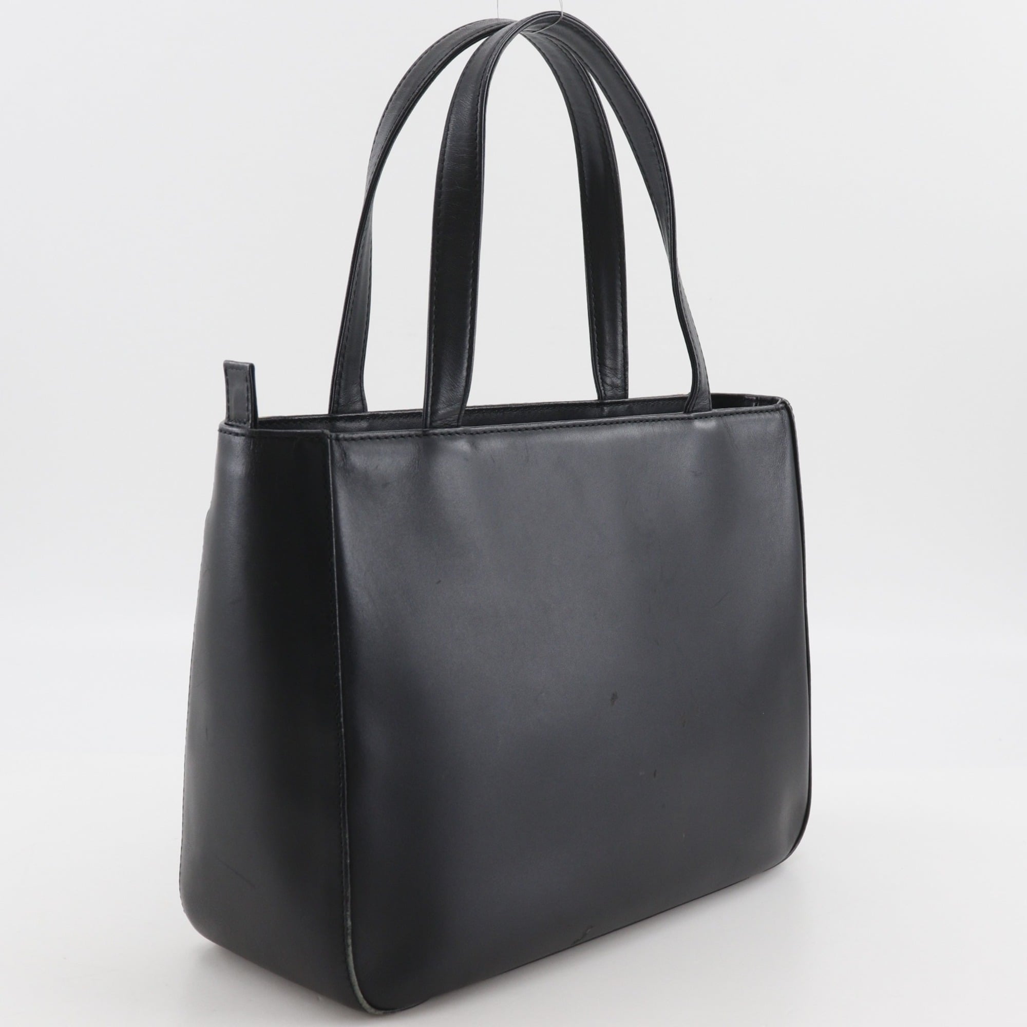 Burberry Black Leather Nylon Canvas Tote Bag (Pre-Owned)