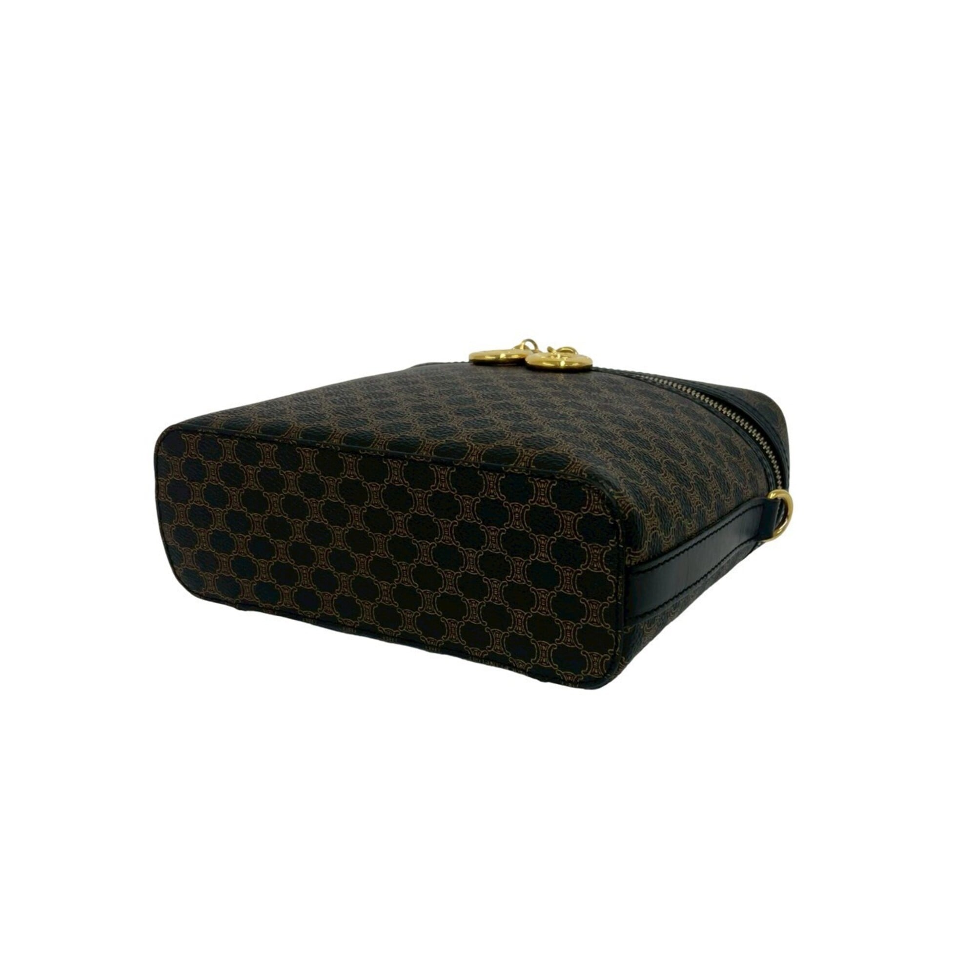 Celine Black Brown Leather Pvc Handbag Shoulder Bag (Pre-Owned)