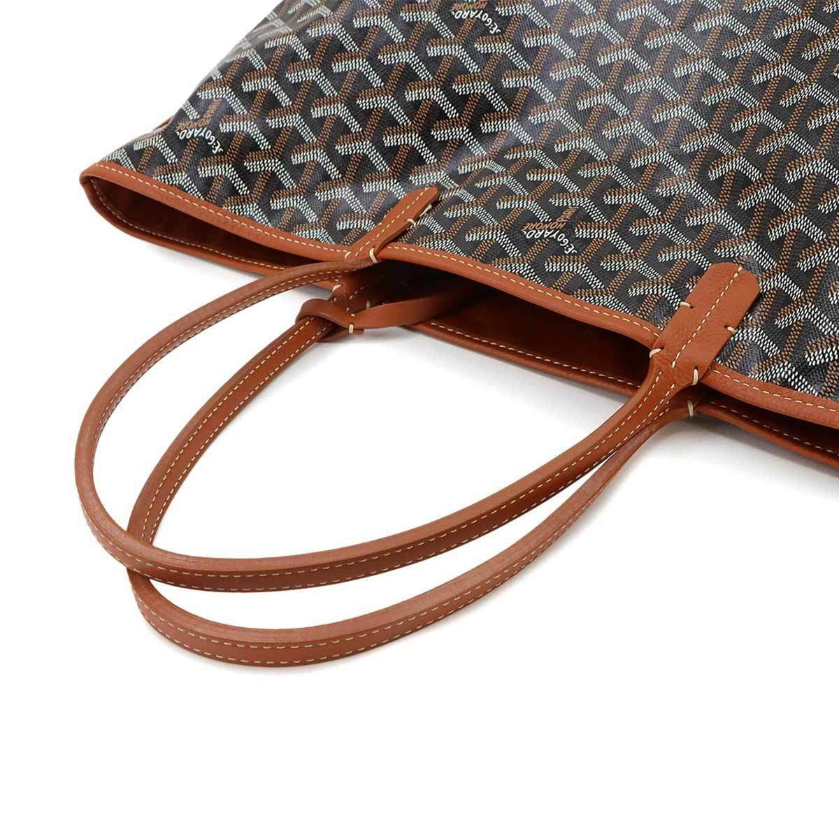 Goyard Black Brown Pvc Leather Handbag Tote Bag (Pre-Owned)