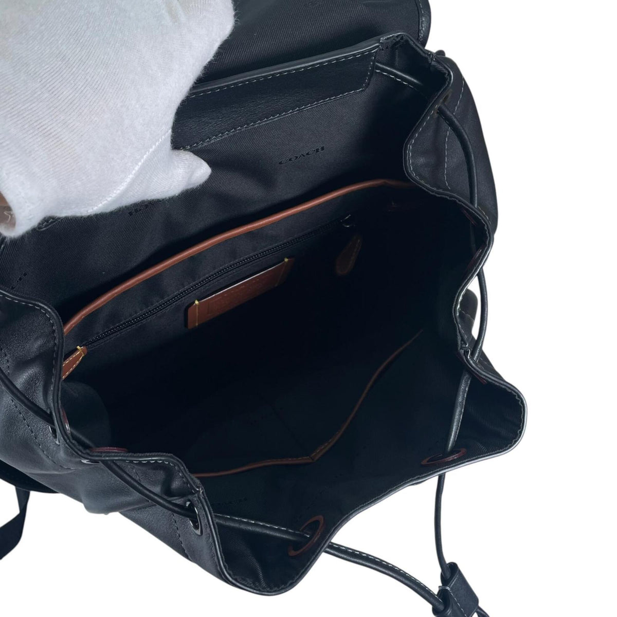 Coach Black Leather Backpack (Pre-Owned)