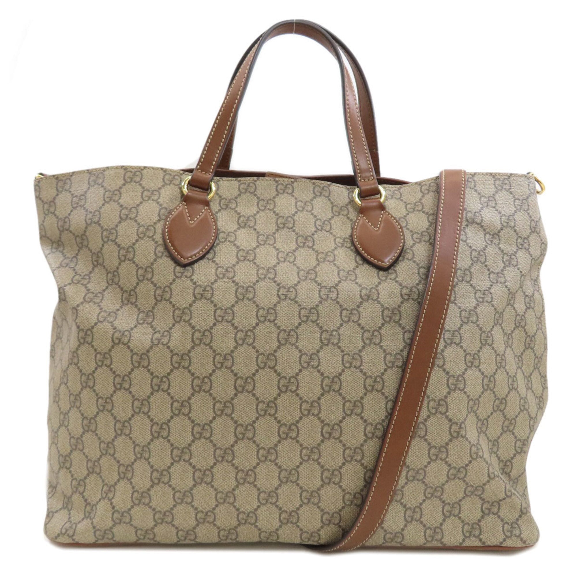 Gucci Brown Pvc Tote Bag (Pre-Owned)