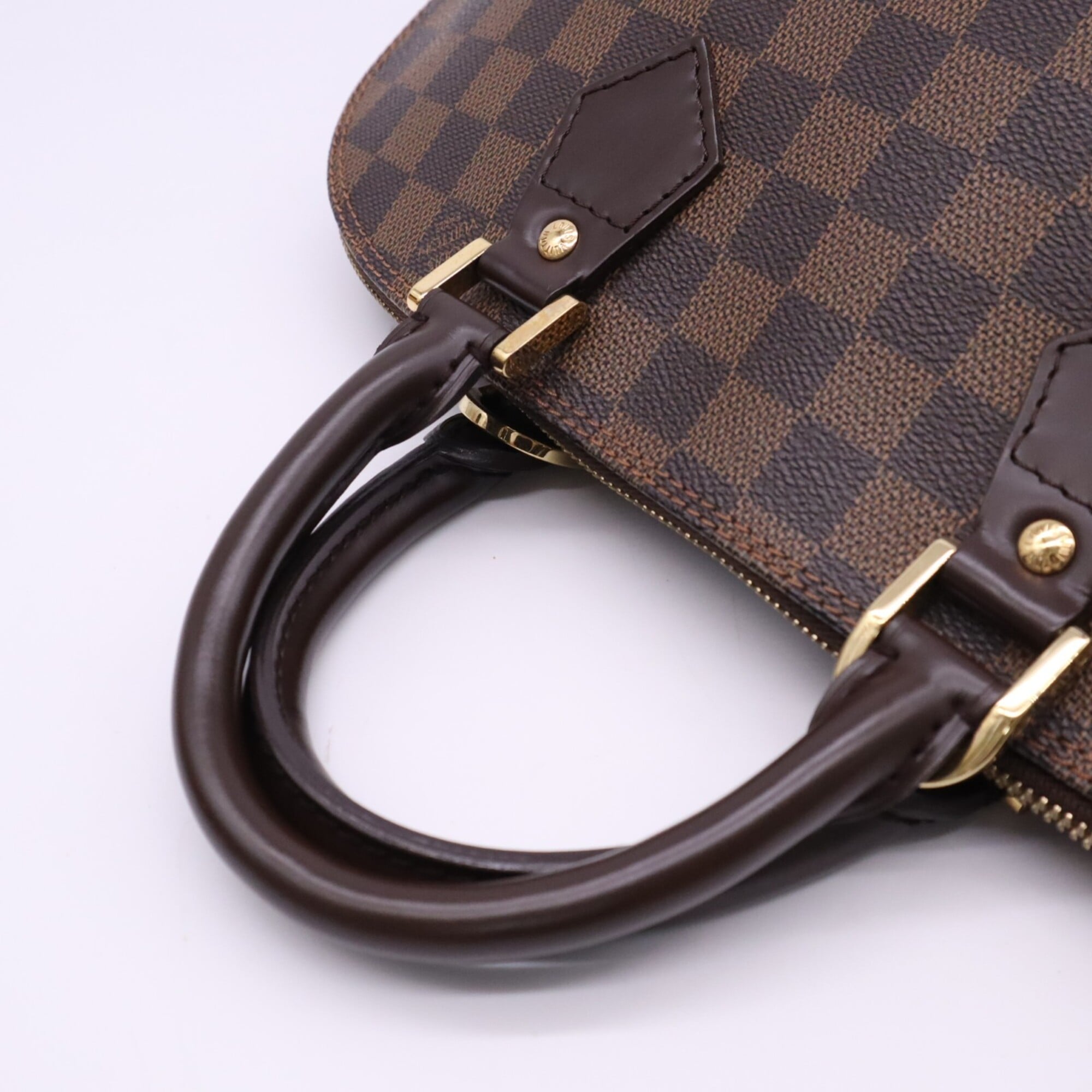 Louis Vuitton Damier Beige Brown Coated Canvas Leather Handbag (Pre-Owned)