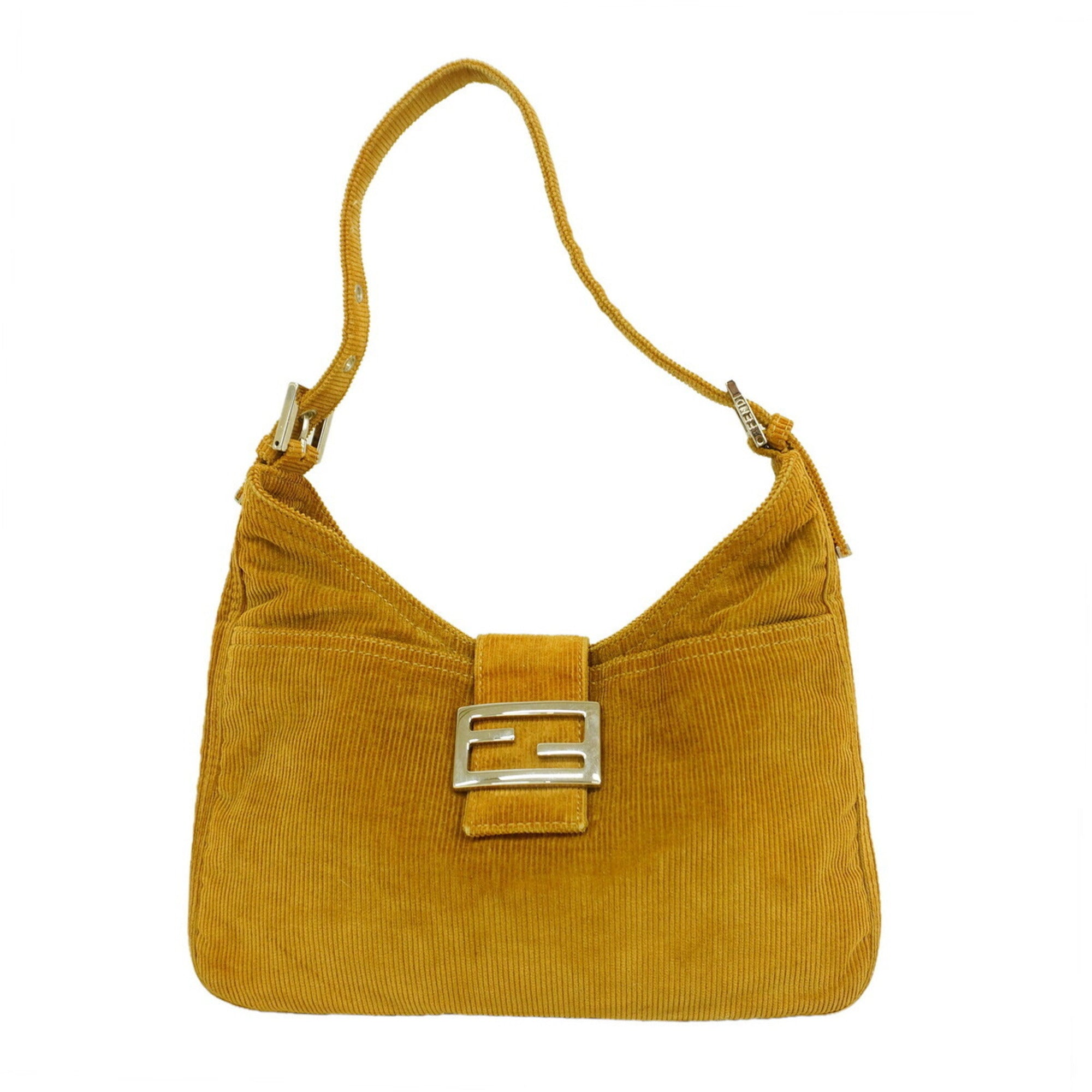 Fendi Ochre Cord Handbag (Pre-Owned)