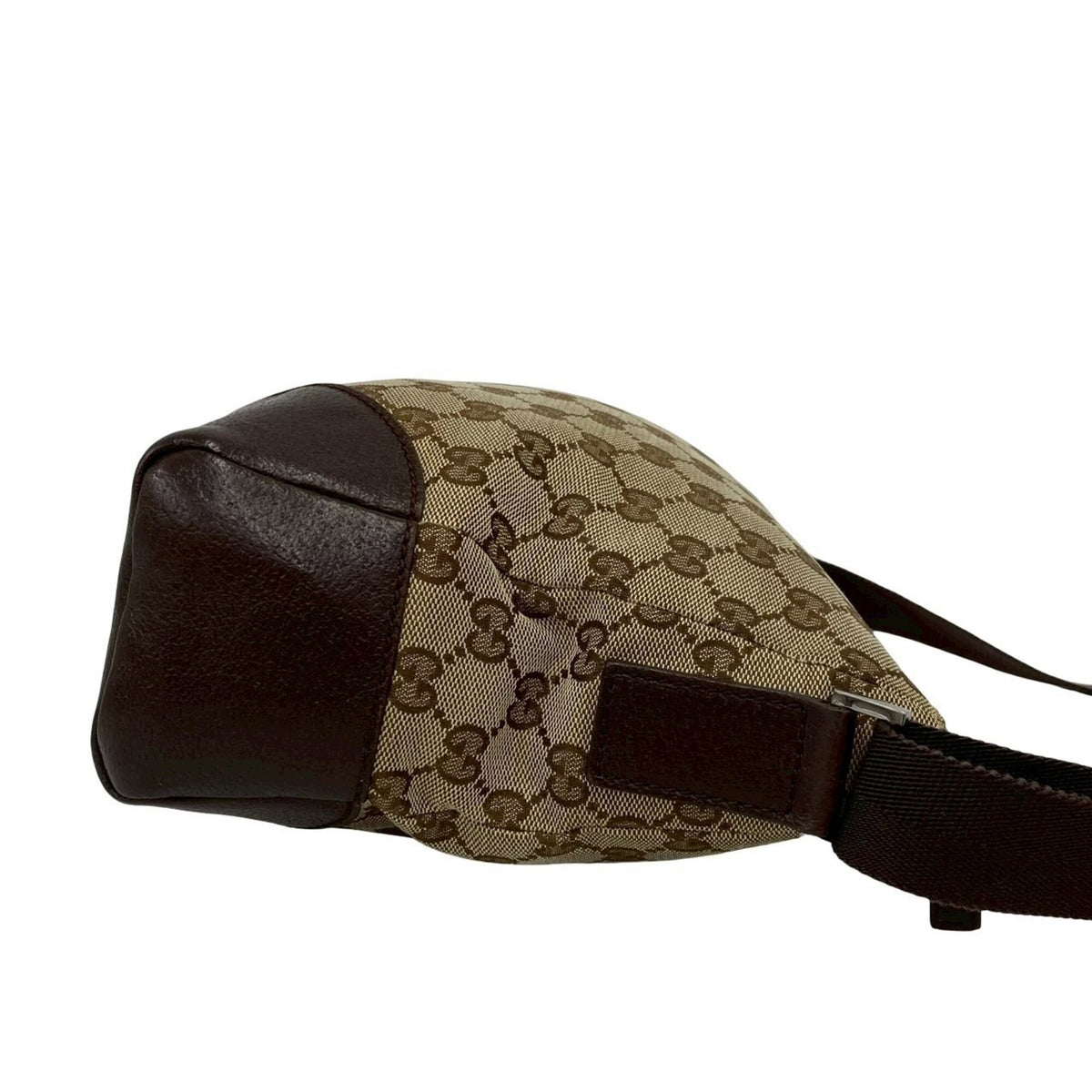 Gucci Brown Canvas Leather Pochette Shoulder Bag (Pre-Owned)