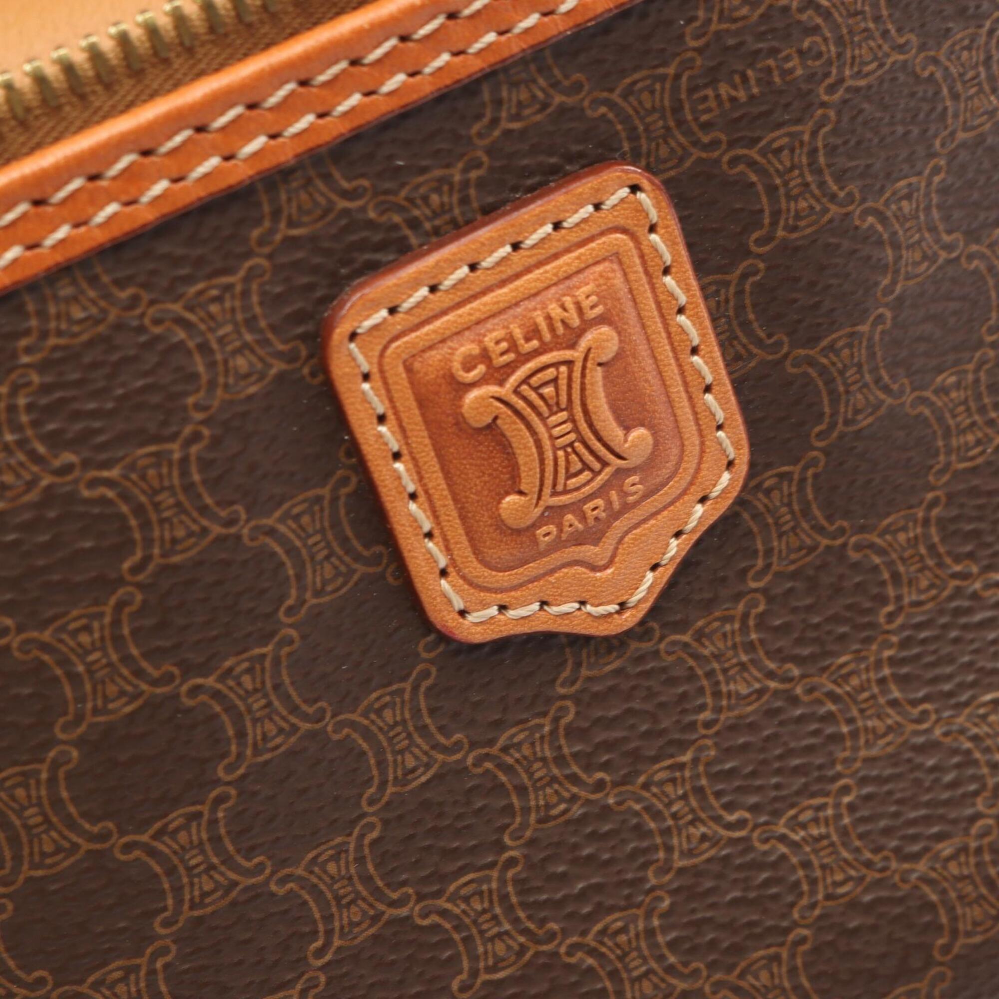 Celine Brown Coated Canvas Leather Handbag (Pre-Owned)