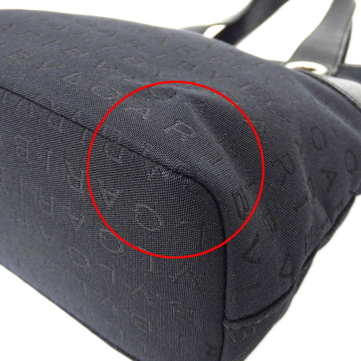Bvlgari Black Canvas Handbag Tote Bag (Pre-Owned)