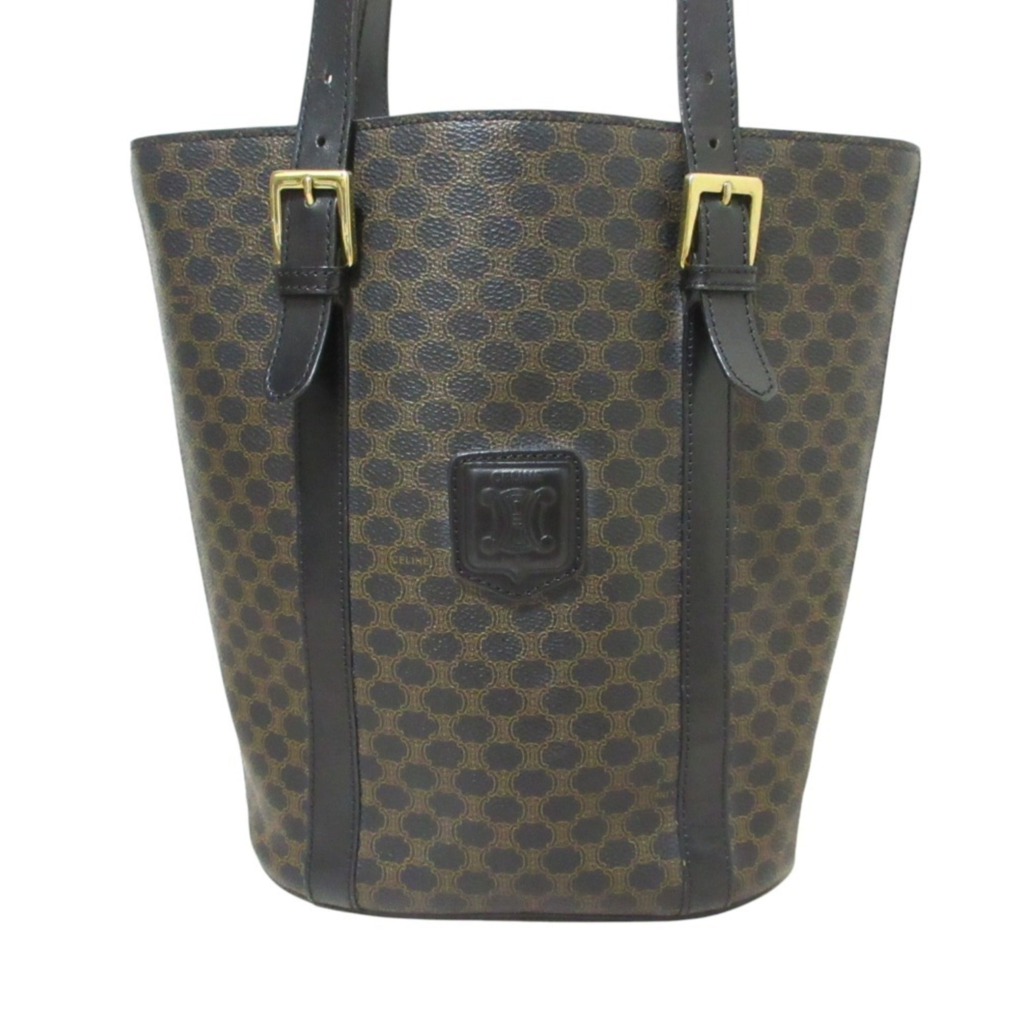 Celine Black Brown Shoulder Bag Tote Bag (Pre-Owned)
