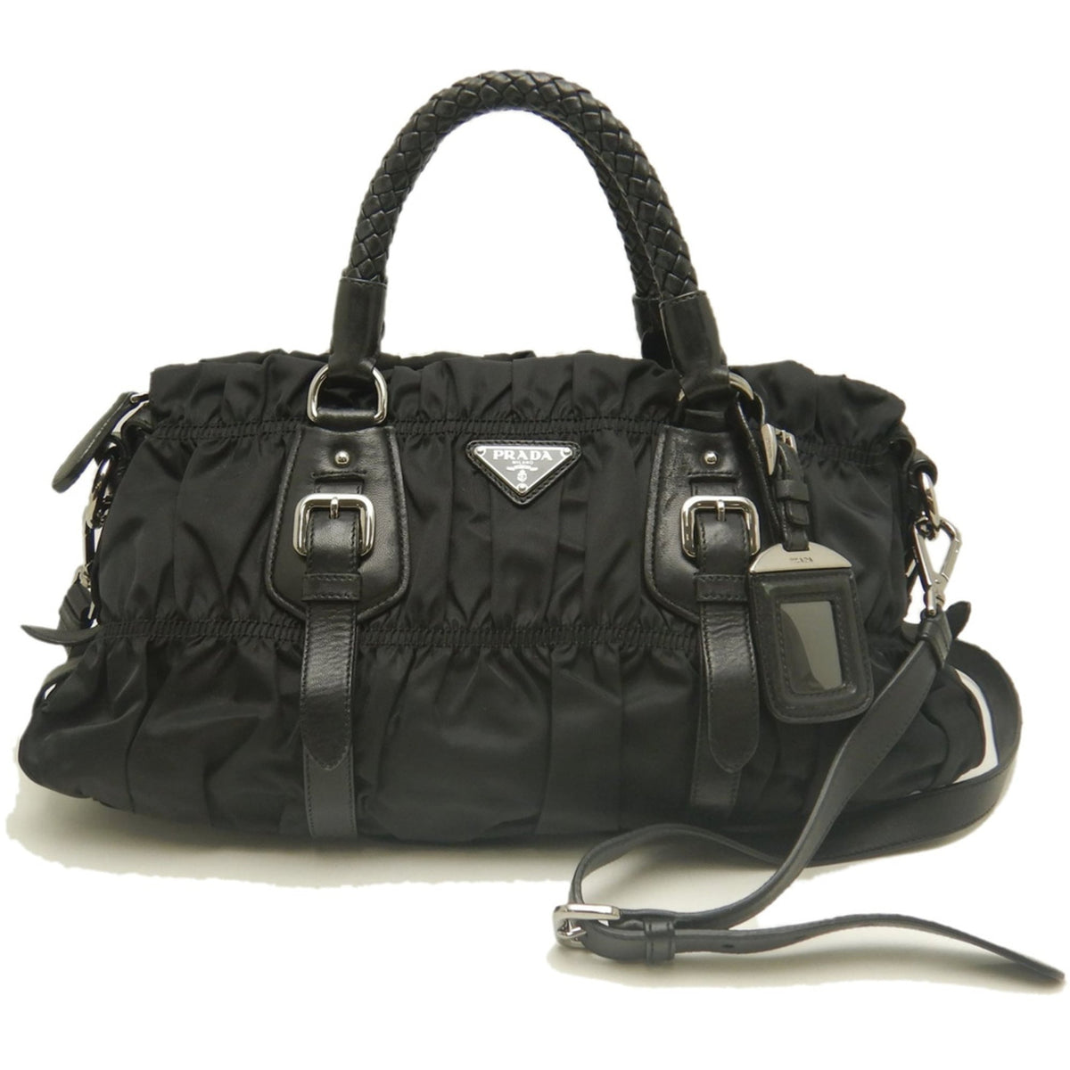 Prada Nero Nylon Handbag (Pre-Owned)