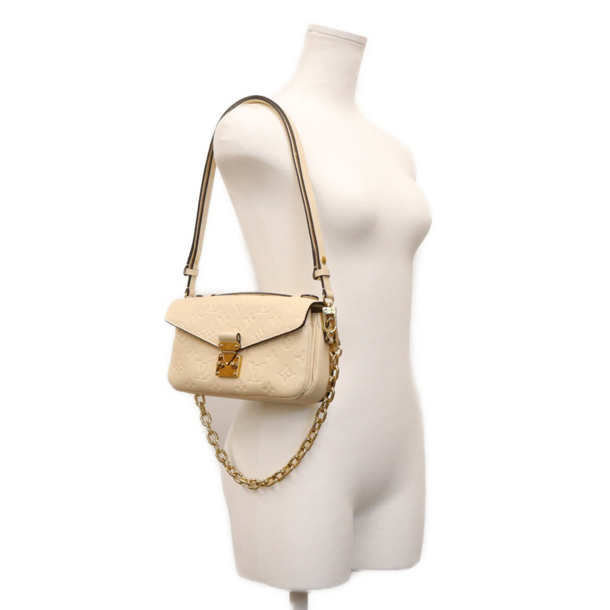 Louis Vuitton Beige Monogram Empreinte Shoulder Bag (Pre-Owned)