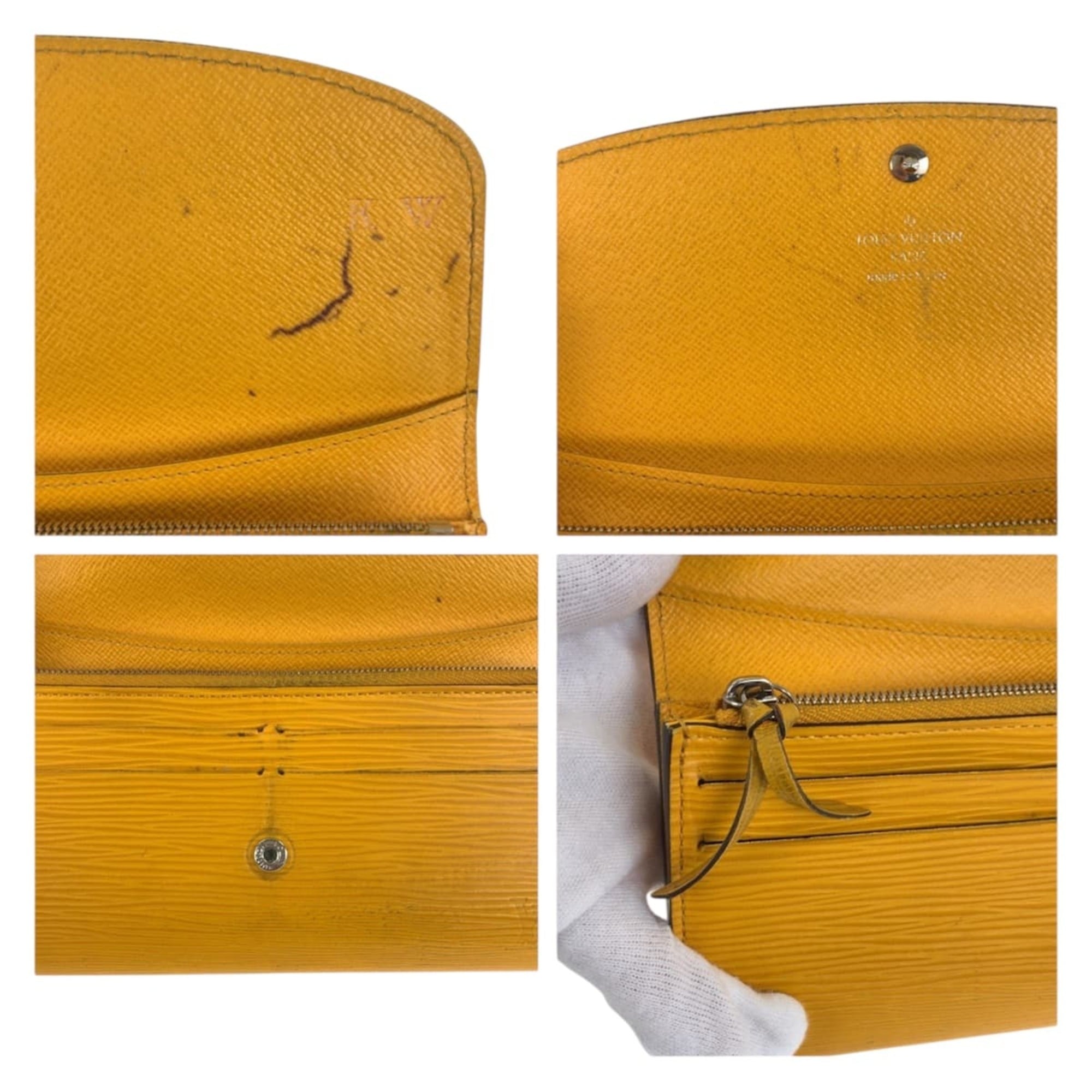Louis Vuitton Yellow Epi Leather Long Wallet (Bi-Fold) (Pre-Owned)