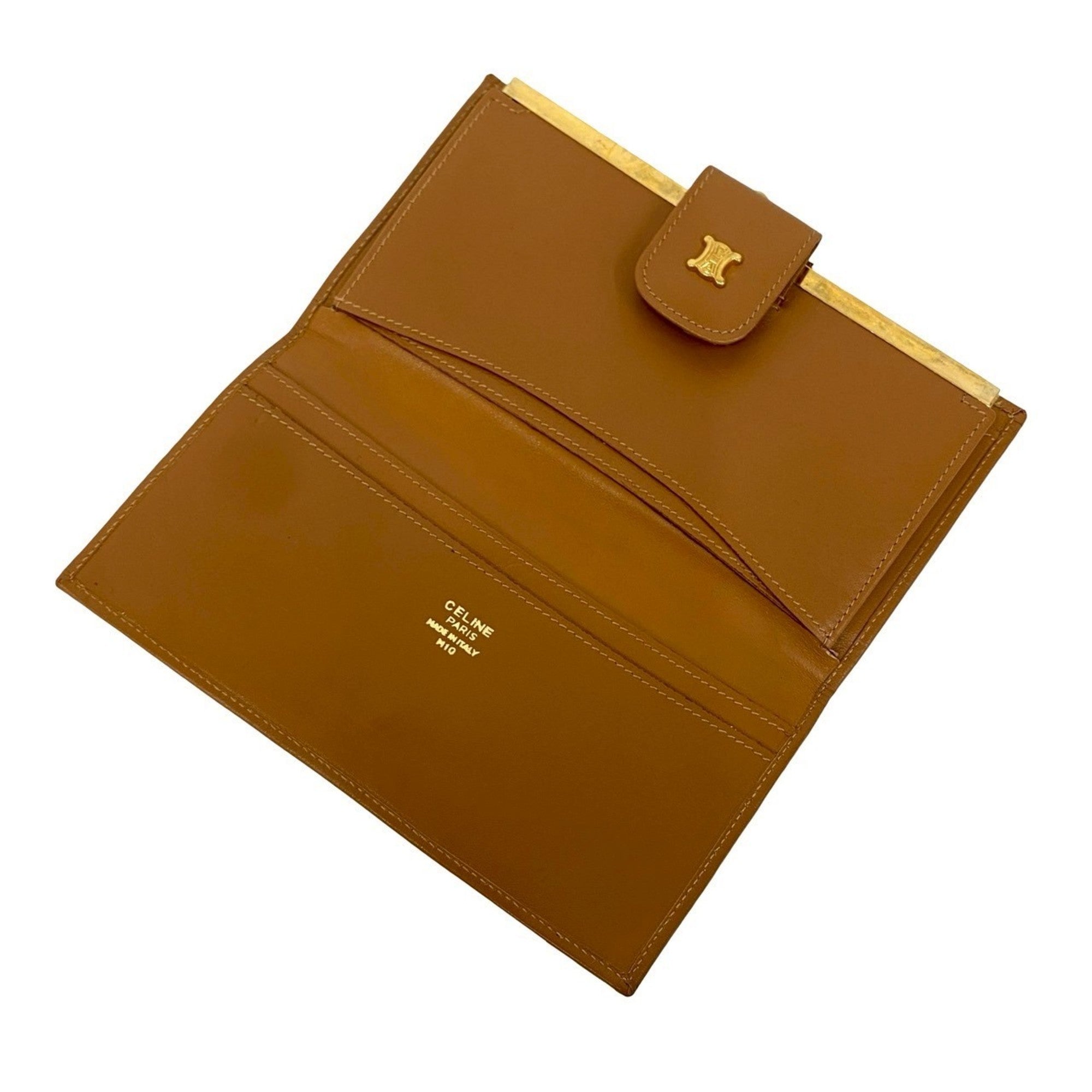 Celine Beige Brown Leather Pvc Wallet (Bi-Fold) (Pre-Owned)