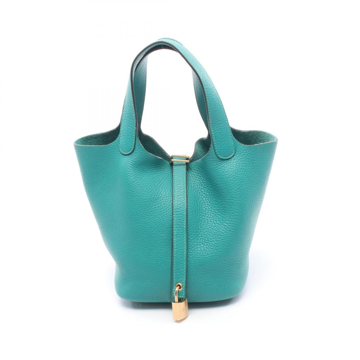 Hermes Green Taurillon Clemence Leather Leather Handbag (Pre-Owned)