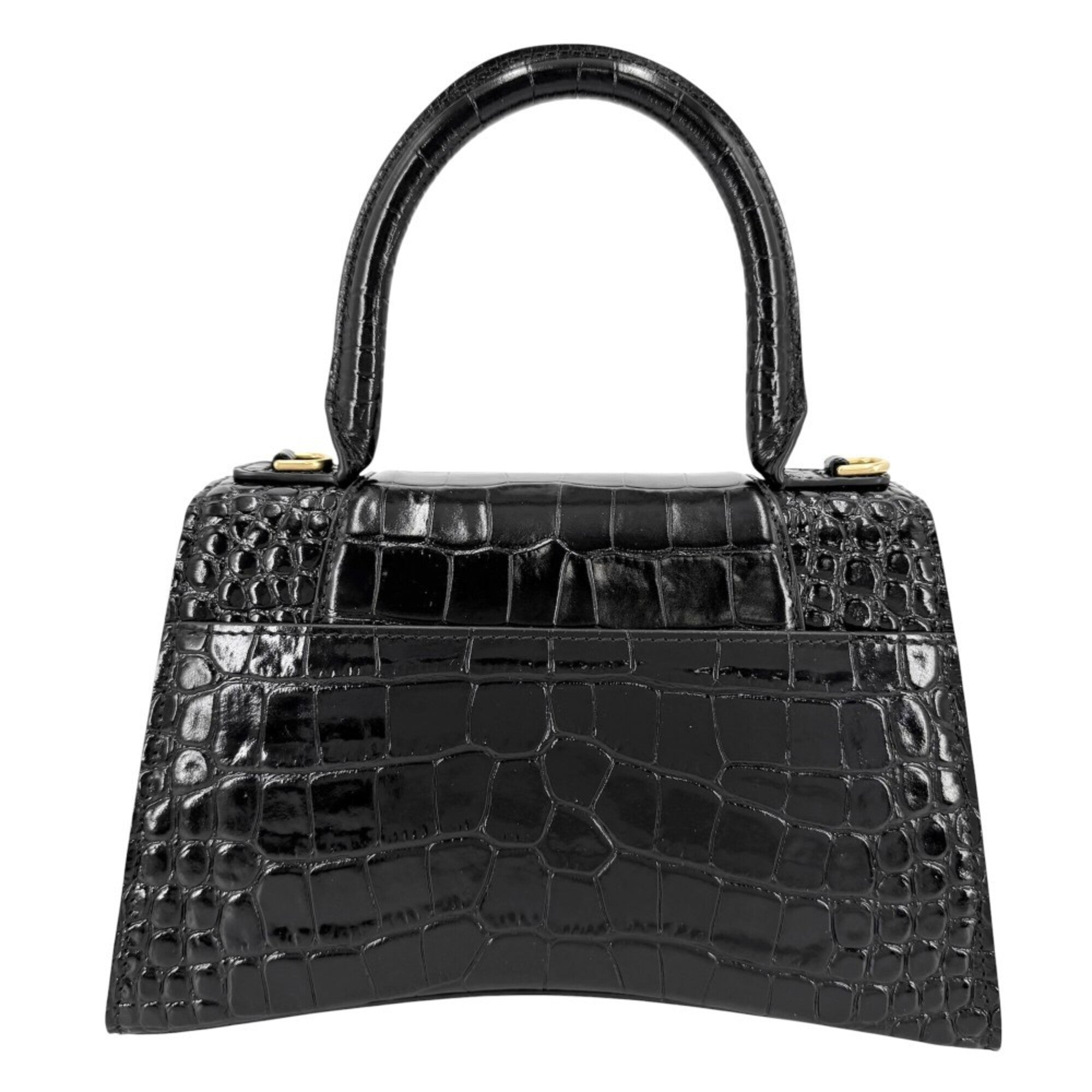 Balenciaga Black Leather Handbag Shoulder Bag (Pre-Owned)