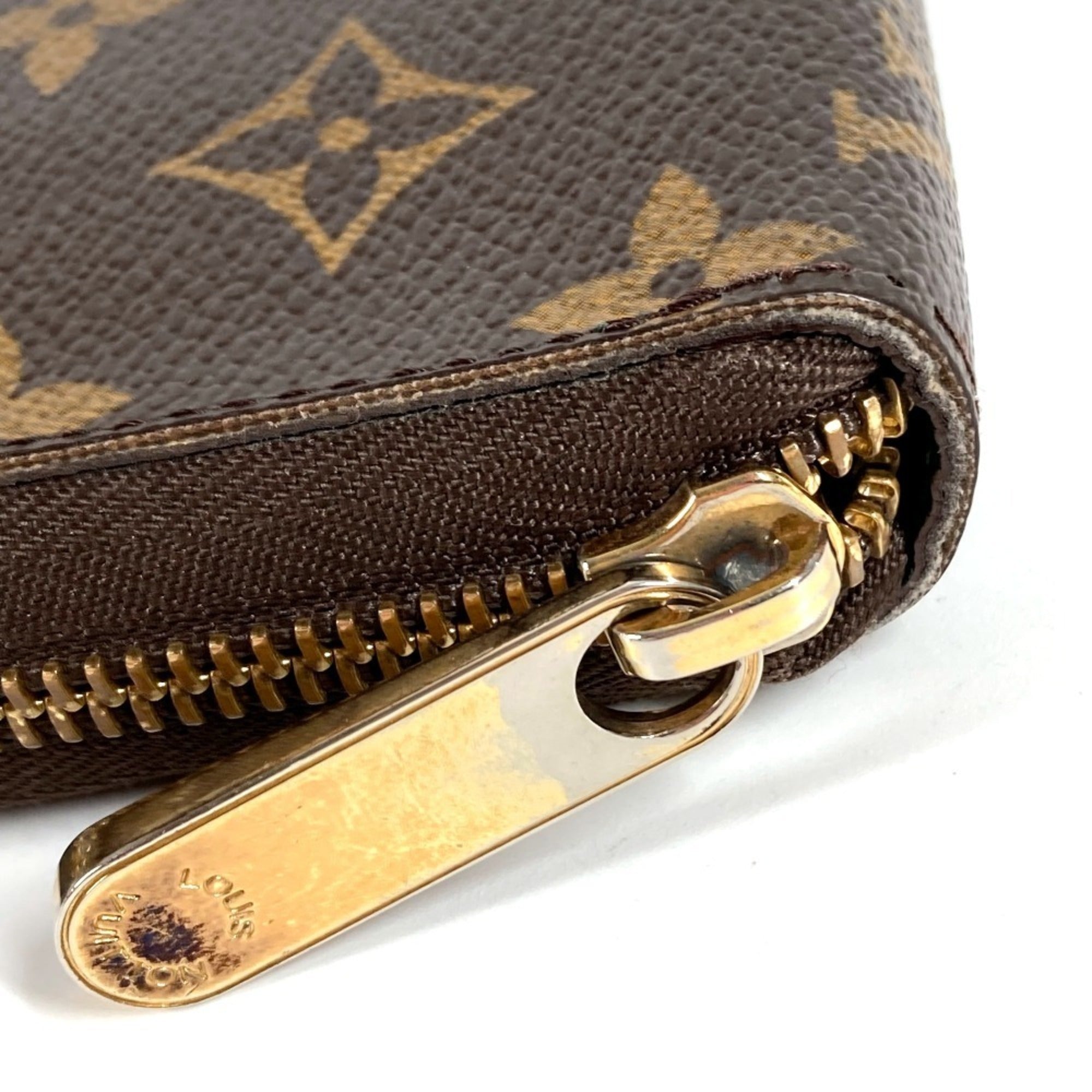 Louis Vuitton Brown Green Monogram Long Wallet (Bi-Fold) (Pre-Owned)