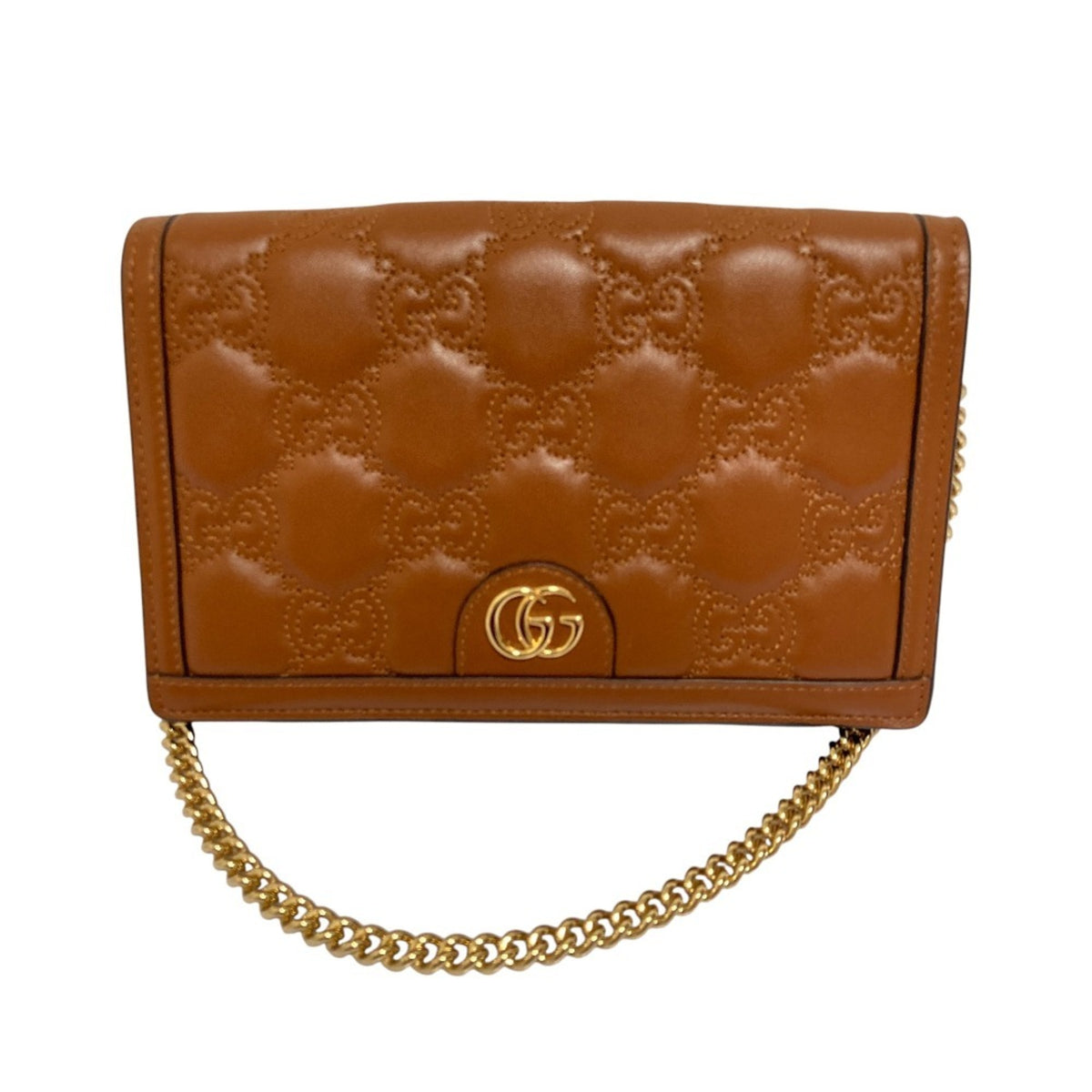 Gucci Brown Leather Shoulder Bag (Pre-Owned)