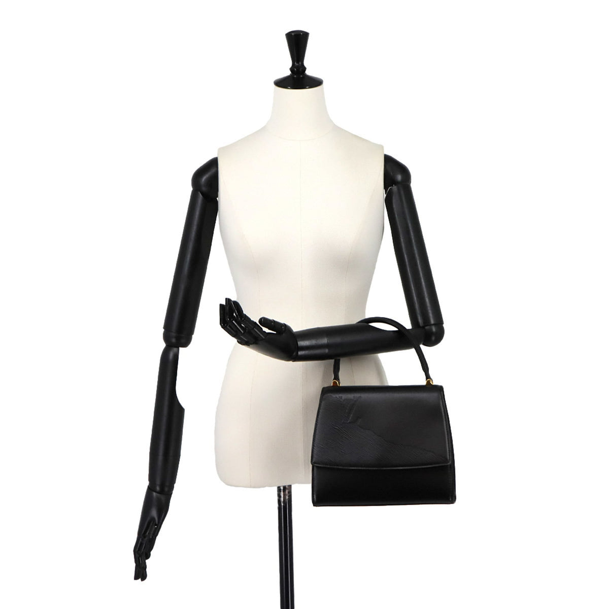 Louis Vuitton Black Noir Leather Handbag (Pre-Owned)