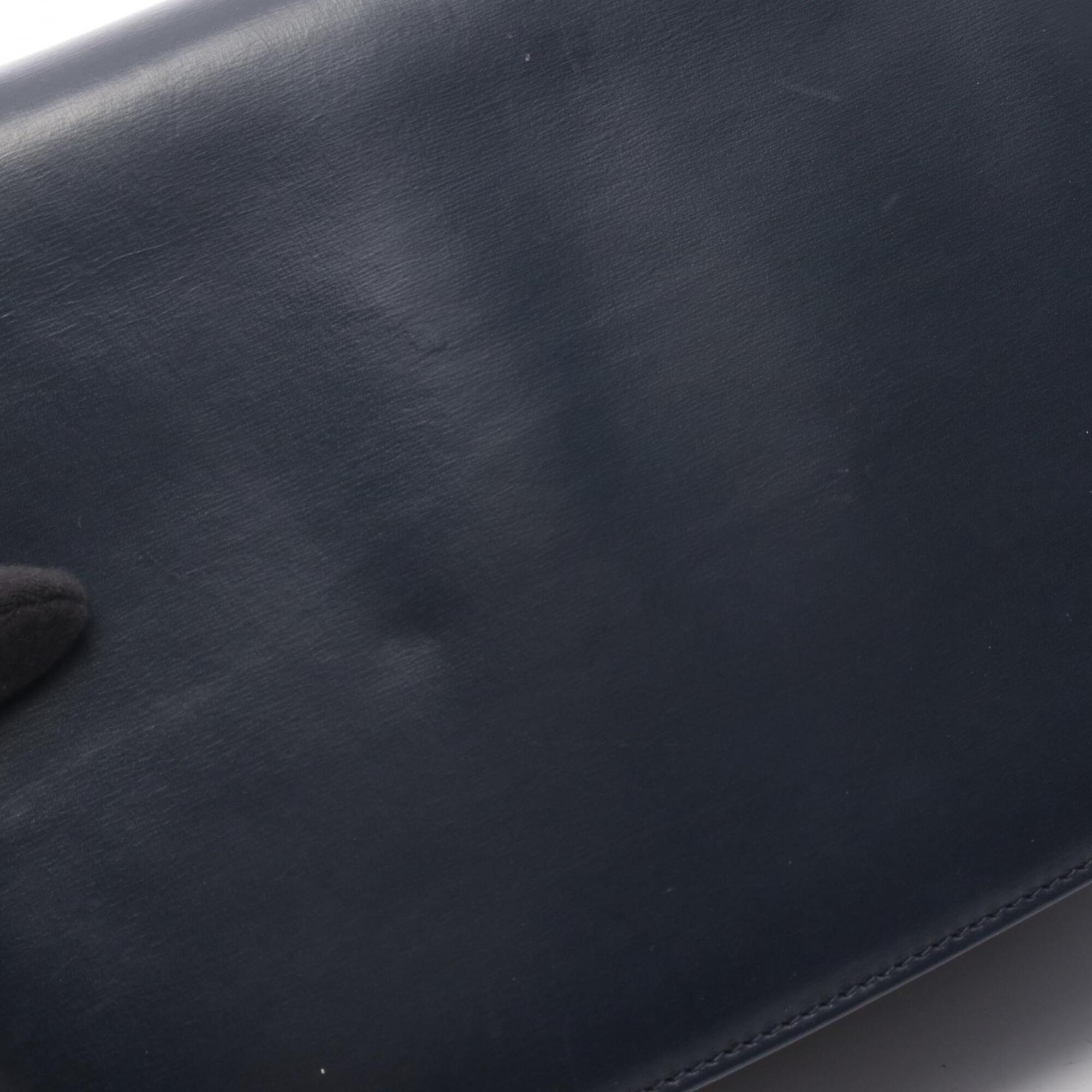Gucci Navy Leather Handbag (Pre-Owned)