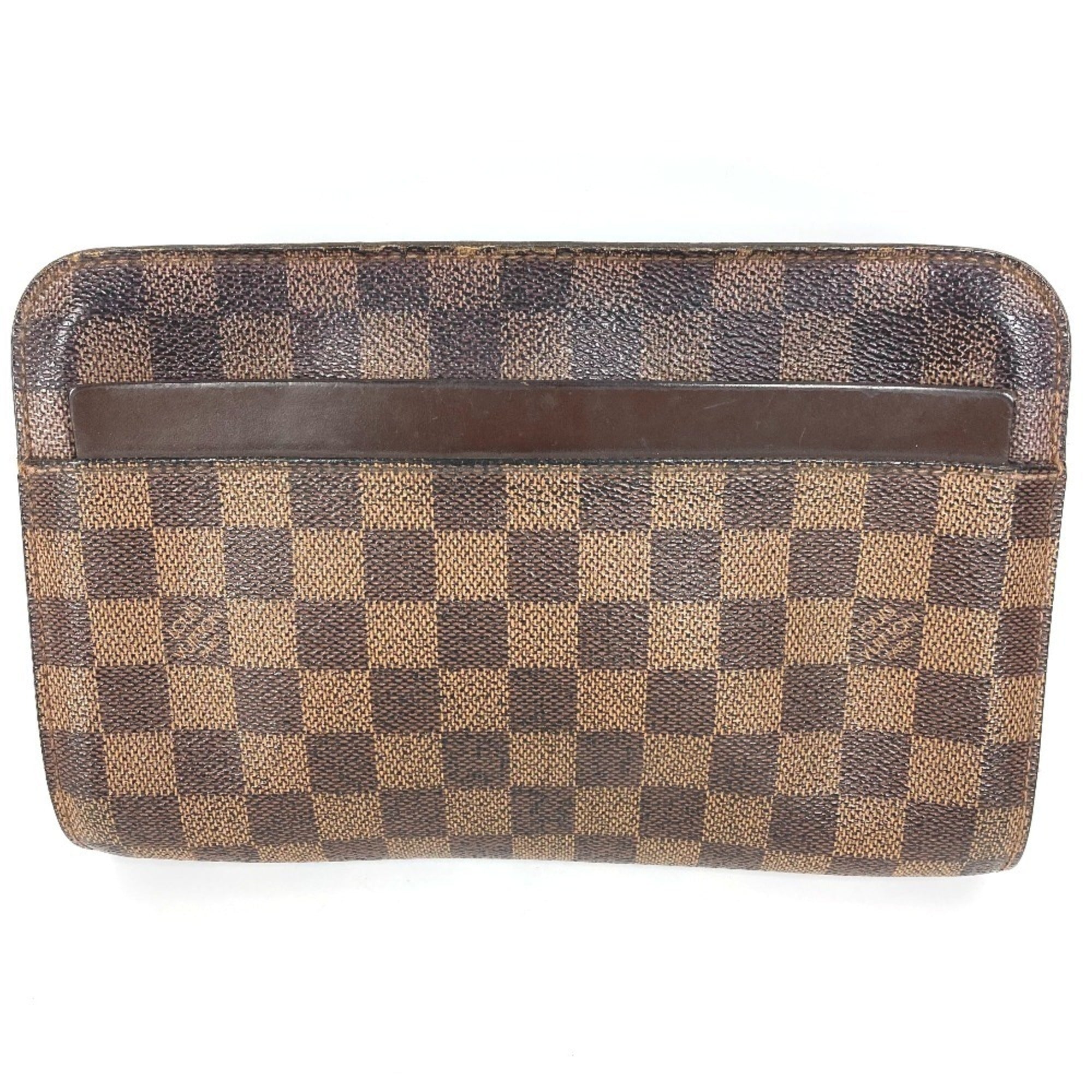 Louis Vuitton Brown Damier Canvas Ebene Damier Canvas Clutch Bag Pouch (Pre-Owned)