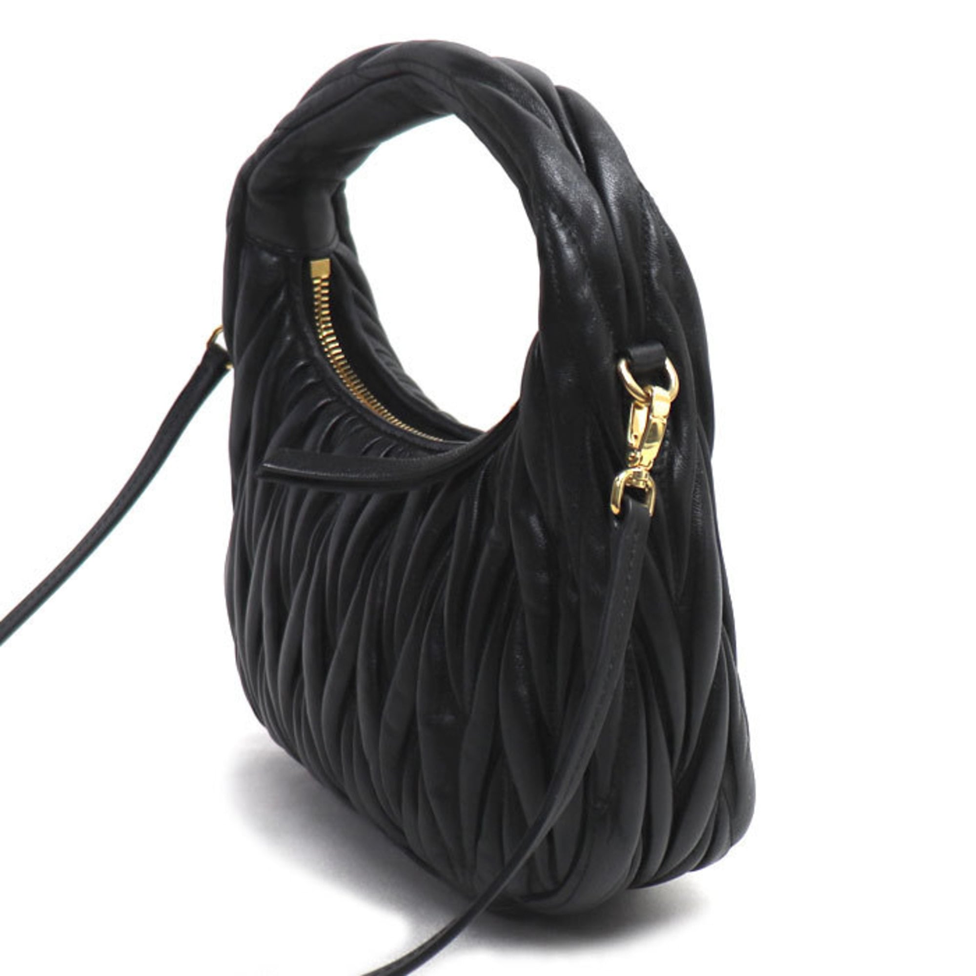Miu Miu Black Leather Shoulder Bag (Pre-Owned)