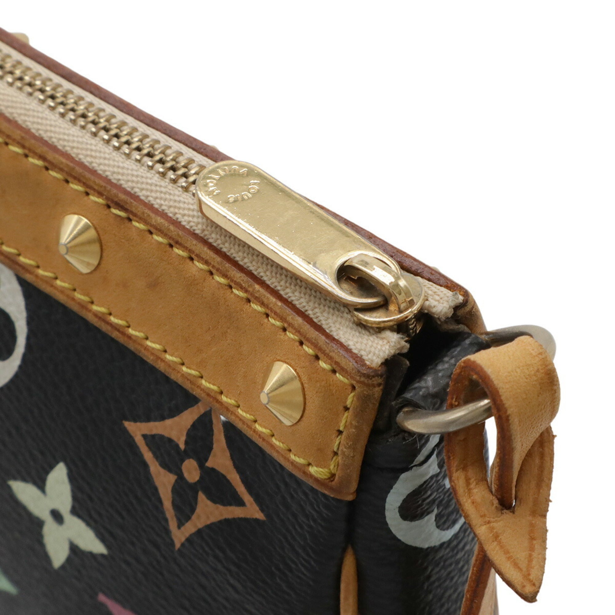 Louis Vuitton Noir Monogram Canvas Pvc Coated Canvas Handbag Pochette Pouch (Pre-Owned)