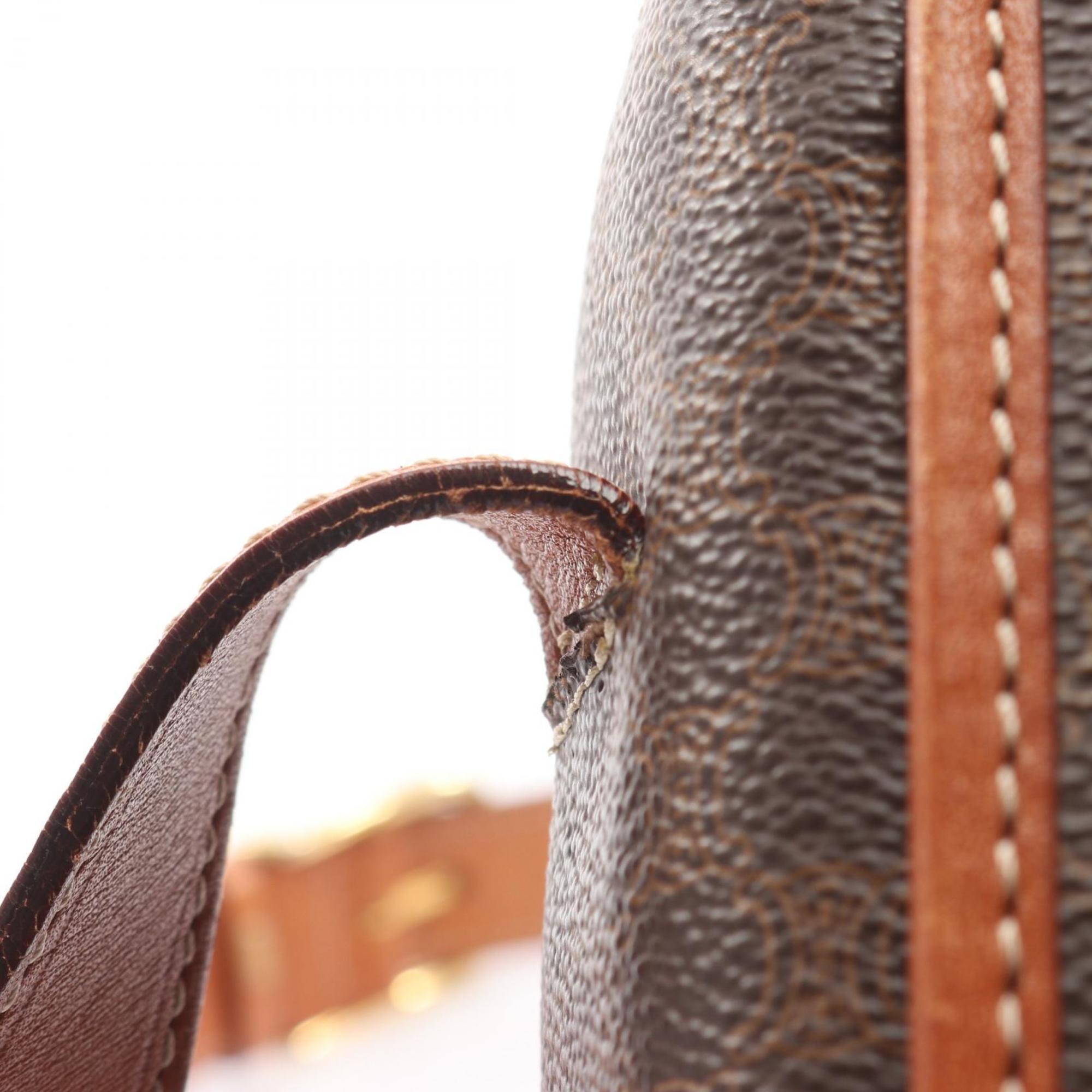Celine Brown Coated Canvas Leather Shoulder Bag (Pre-Owned)