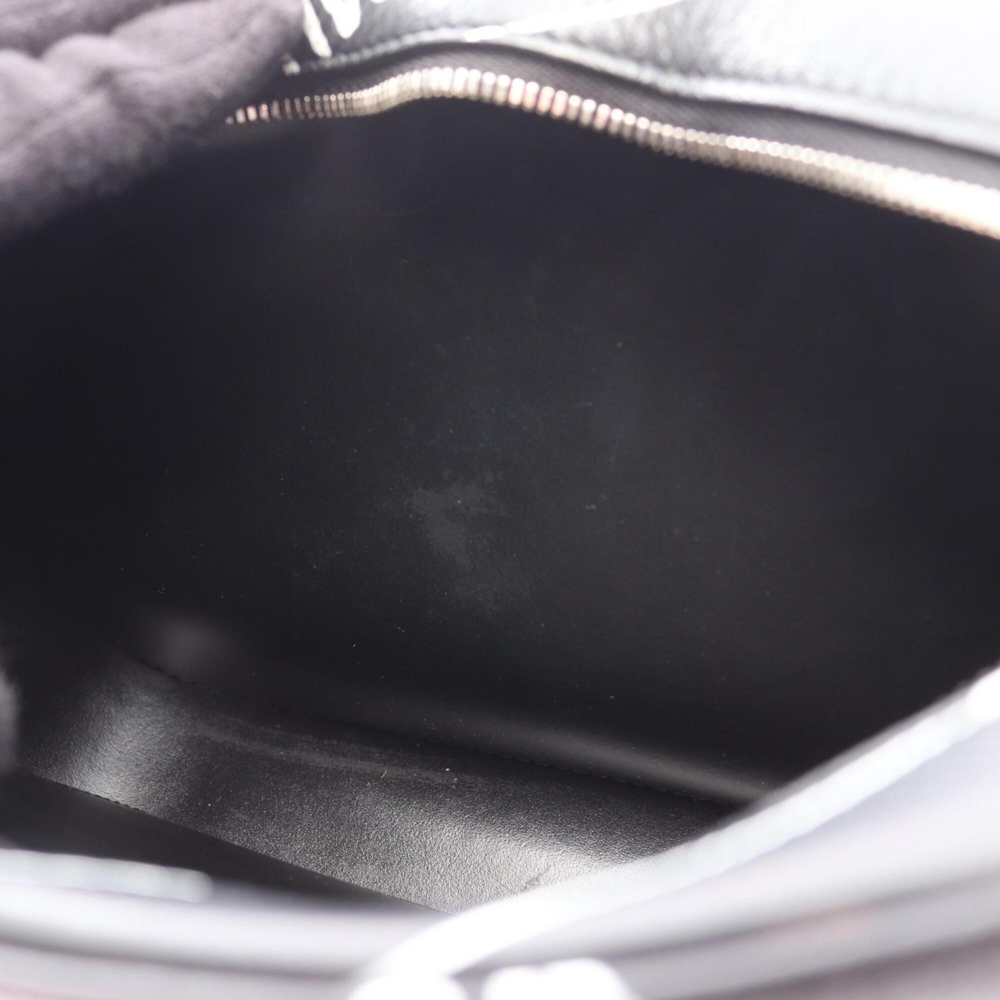 Balenciaga Black White Leather Shoulder Bag (Pre-Owned)