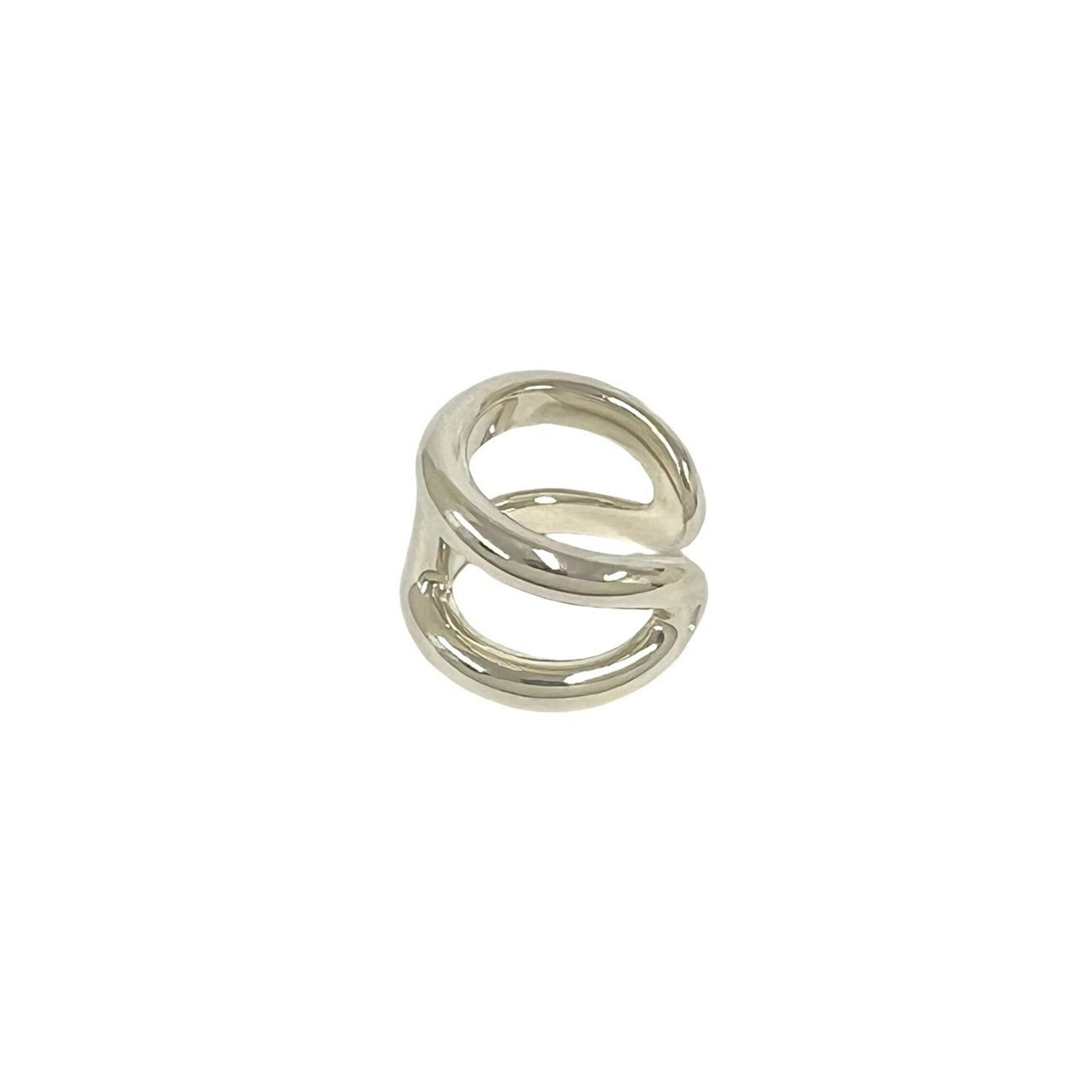 Hermes Silver Silver 925 Band Ring (Pre-Owned)
