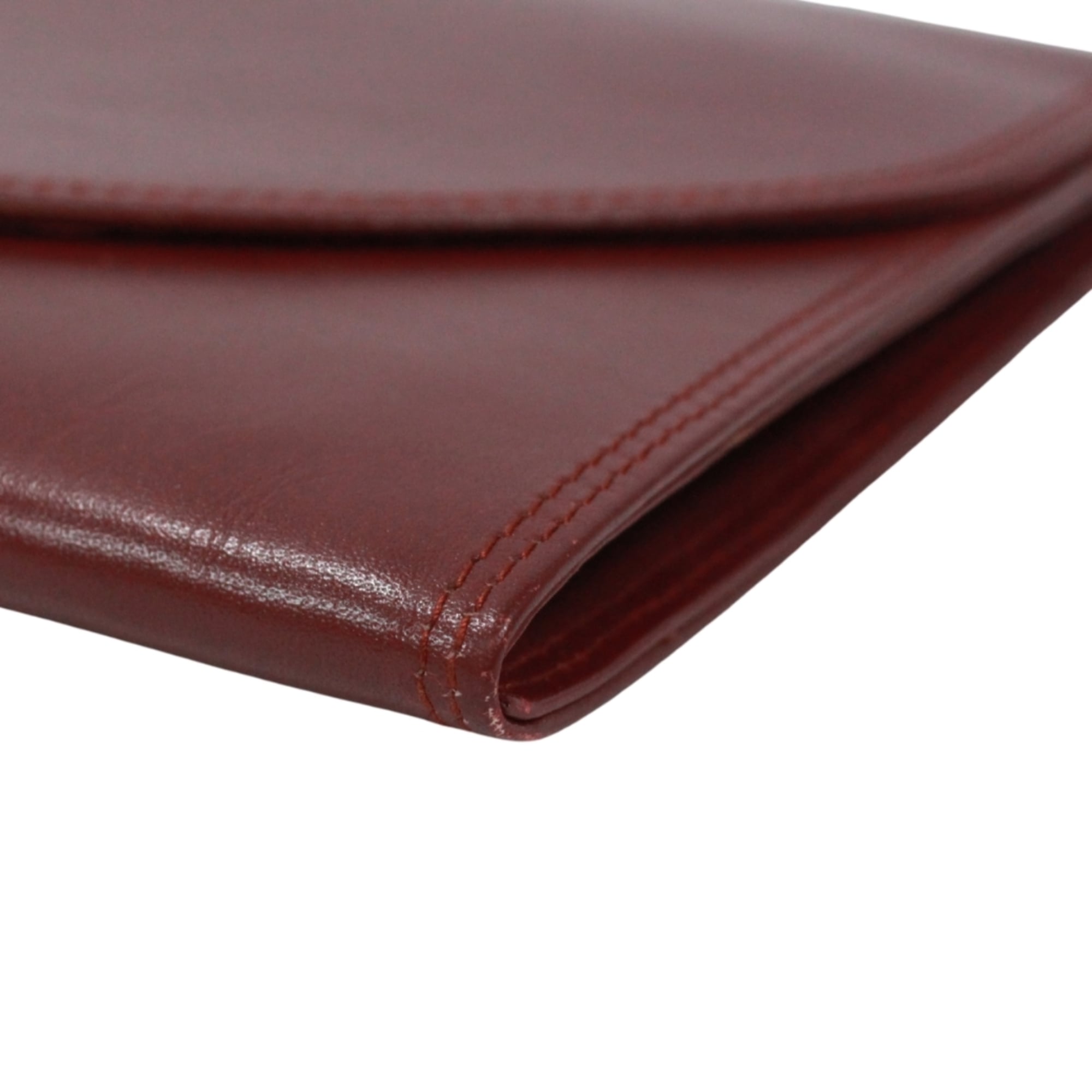 Cartier Bordeaux Leather Clutch Bag (Pre-Owned)