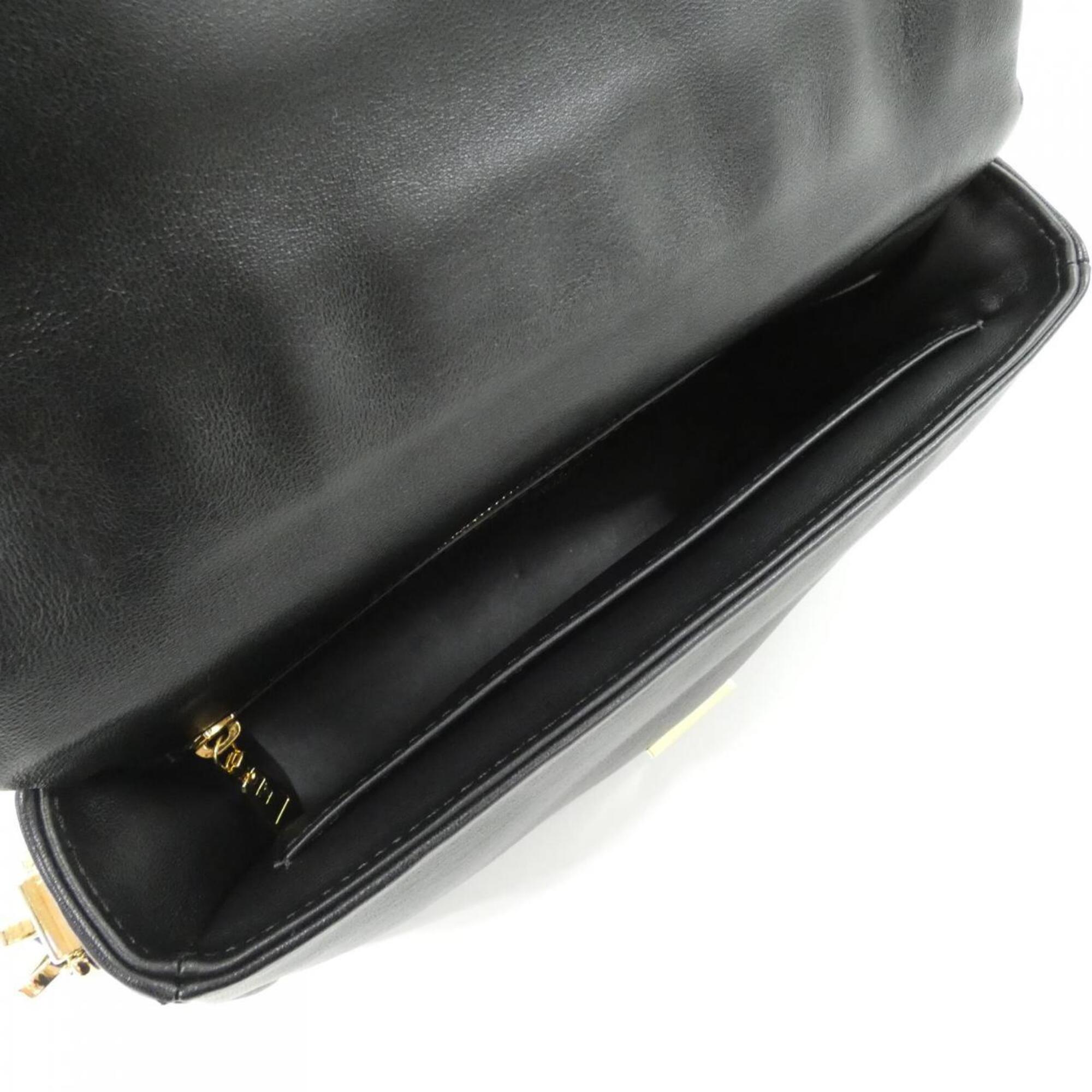 Louis Vuitton Black Leather Shoulder Bag (Pre-Owned)