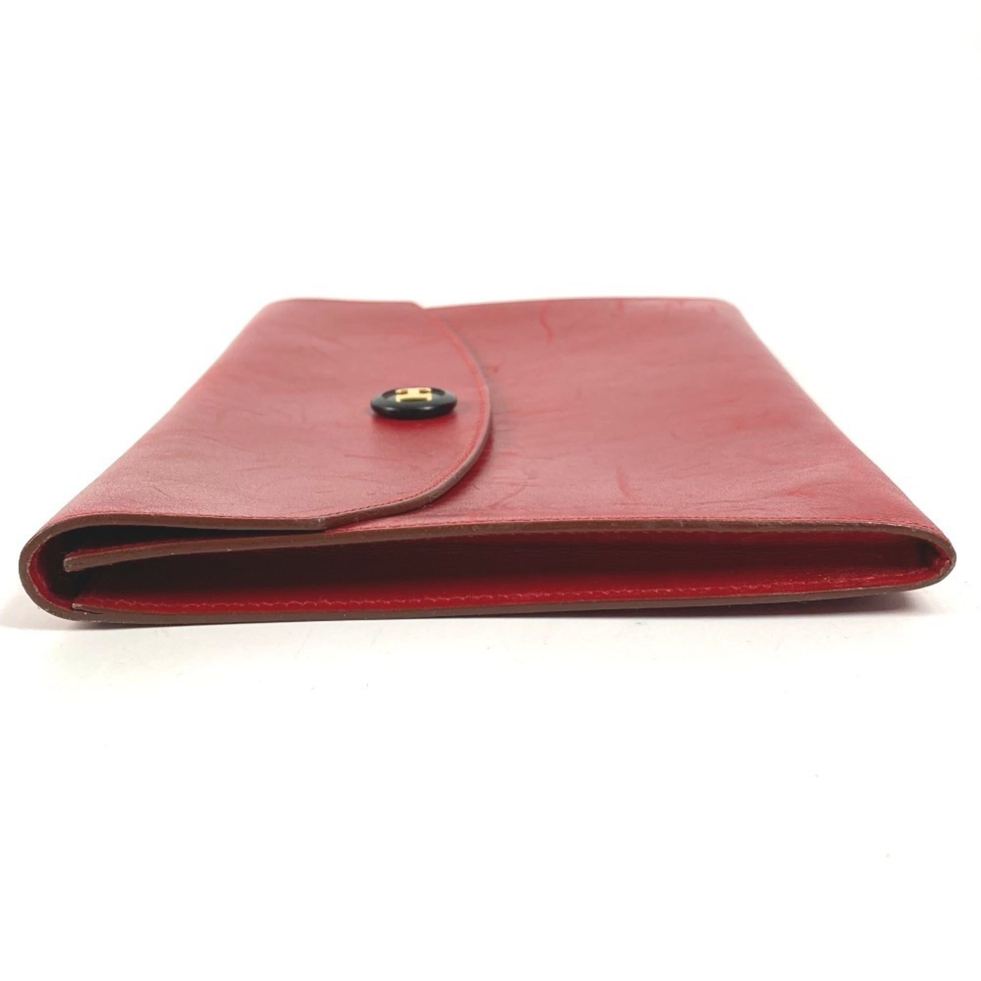 Hermes Red Color Leather Clutch Bag Pochette Pouch (Pre-Owned)
