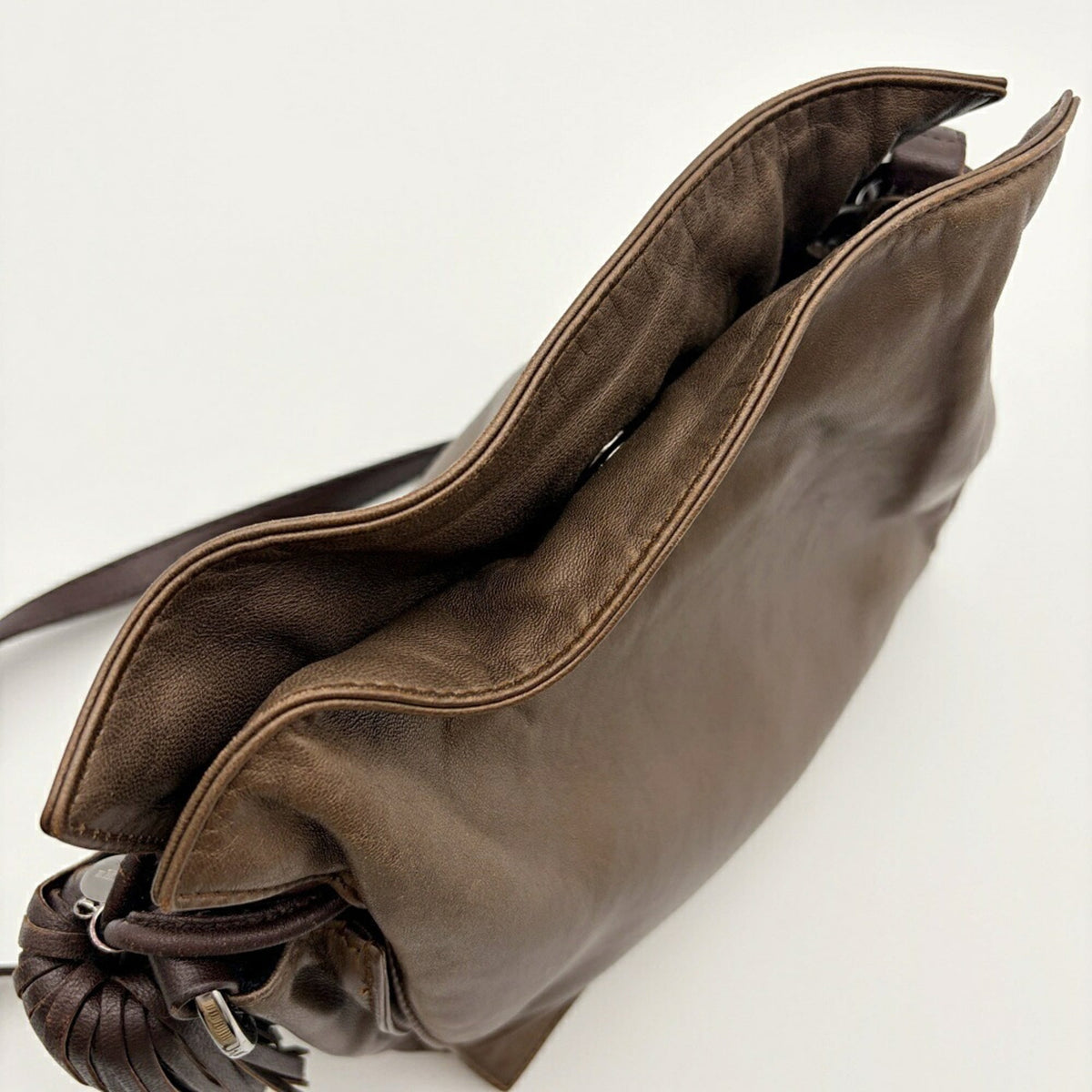 Loewe Bronze Nappa Leather Leather Shoulder Bag (Pre-Owned)