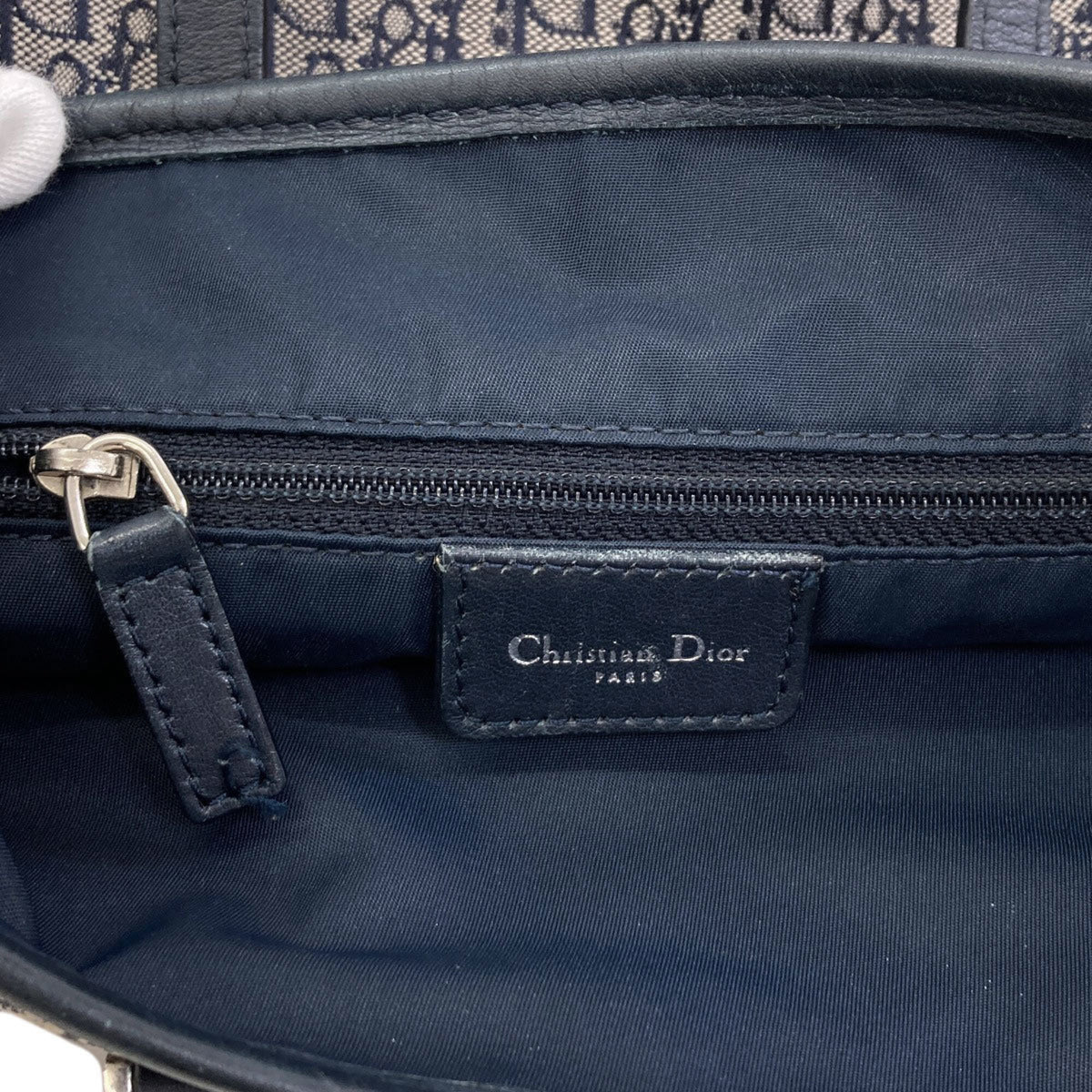 Christian Dior Navy Canvas Tote Bag (Pre-Owned)