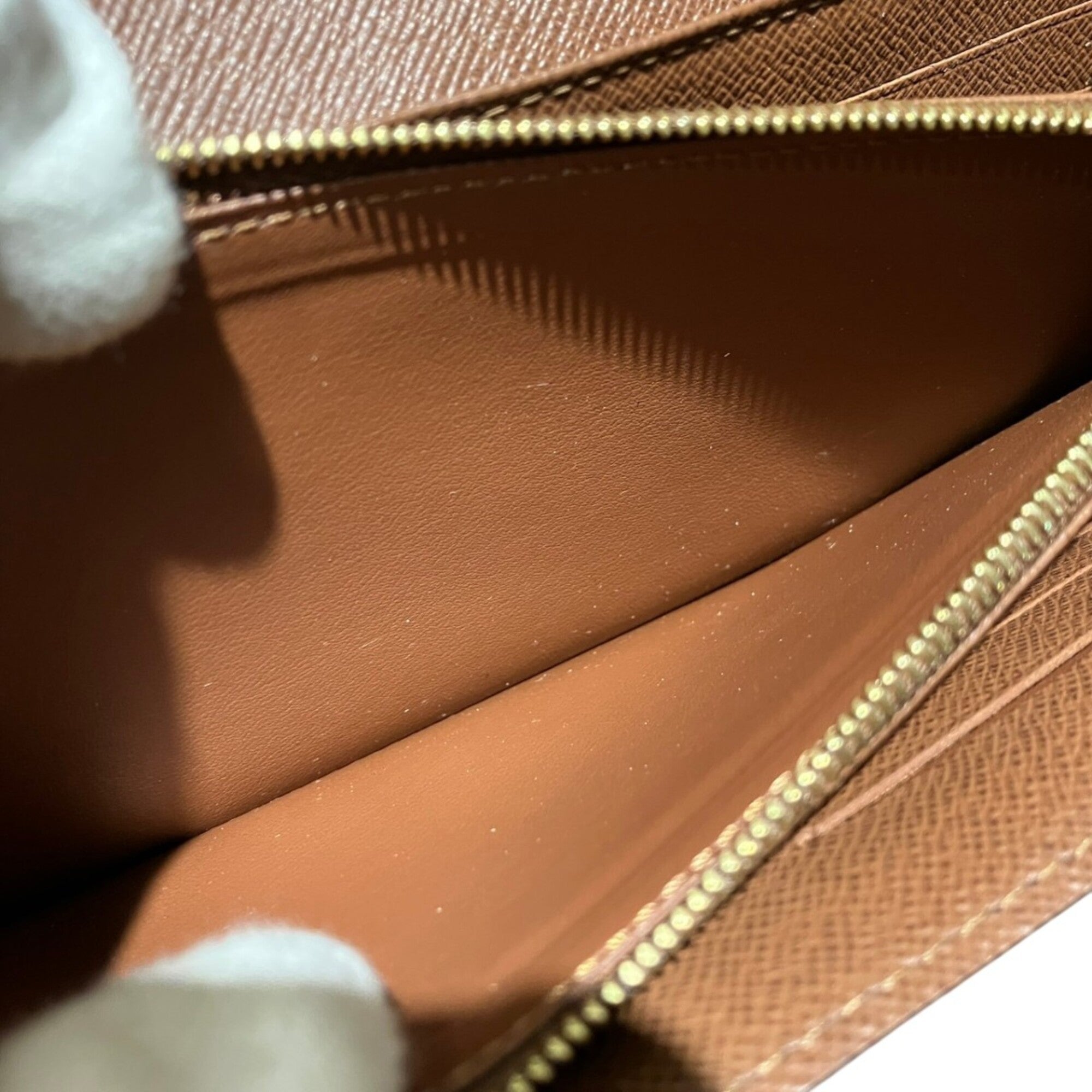 Louis Vuitton Brown Leather Long Wallet (Bi-Fold) (Pre-Owned)