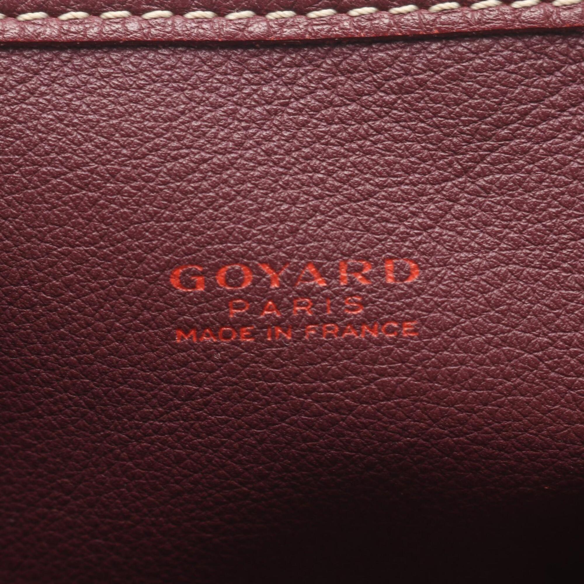 Goyard Bordeaux Coated Canvas Leather Handbag Pouch Tote Bag (Pre-Owned)