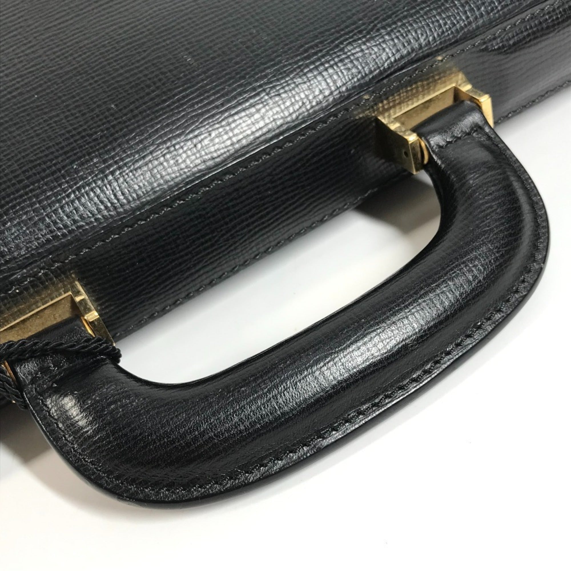 Loewe Black Leather Briefcase Handbag (Pre-Owned)