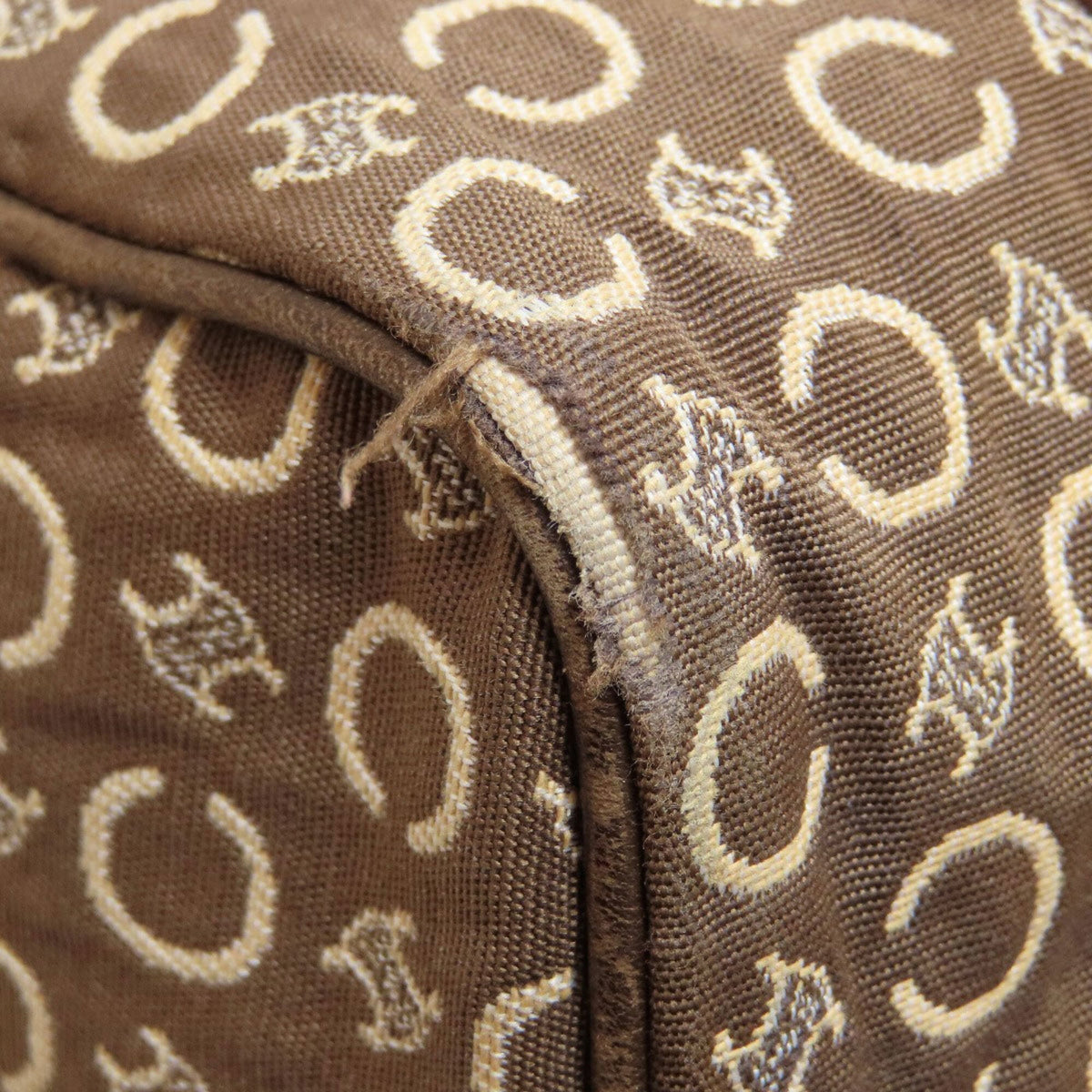 Celine Brown Canvas Handbag (Pre-Owned)