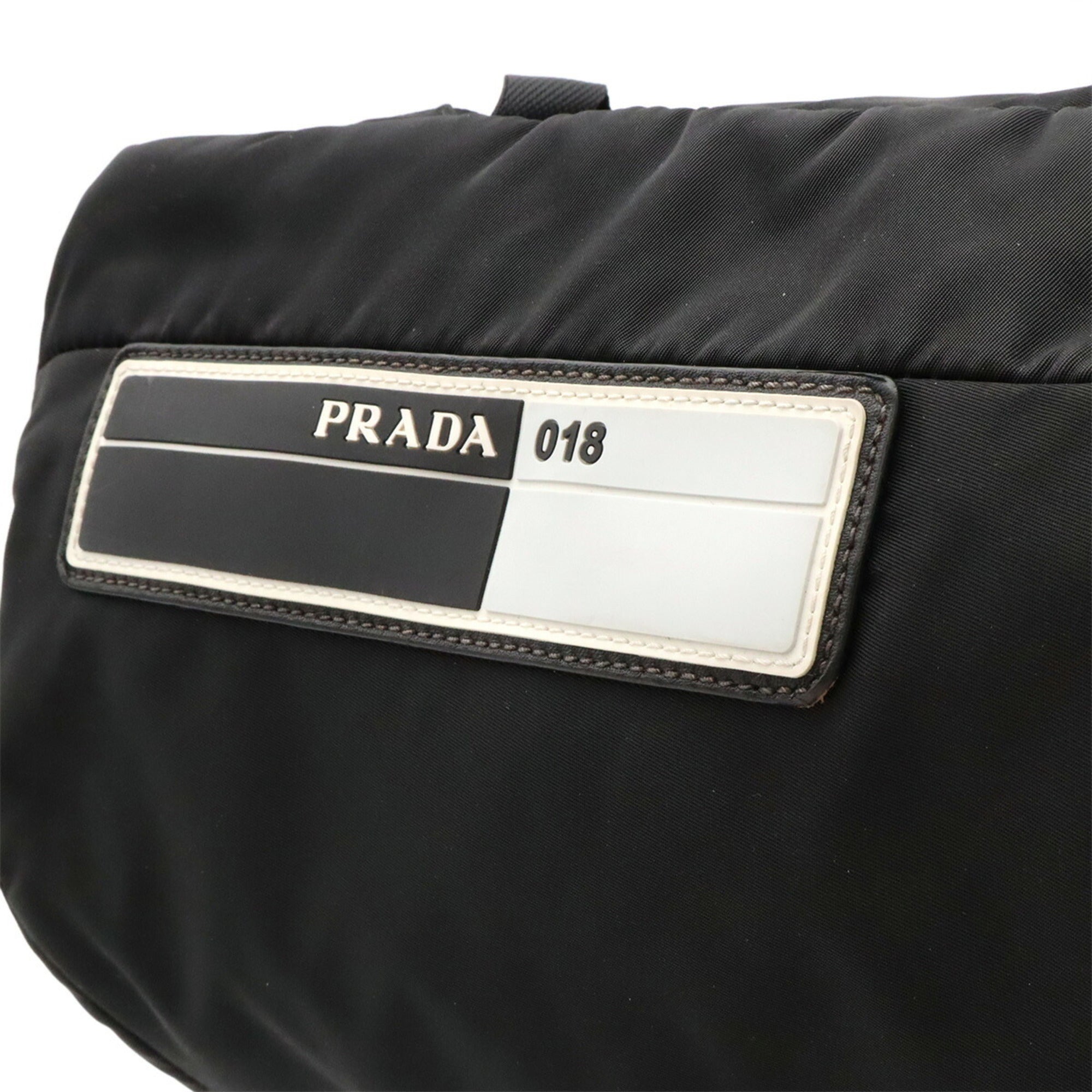 Prada Black Nero Nylon Leather Backpack (Pre-Owned)
